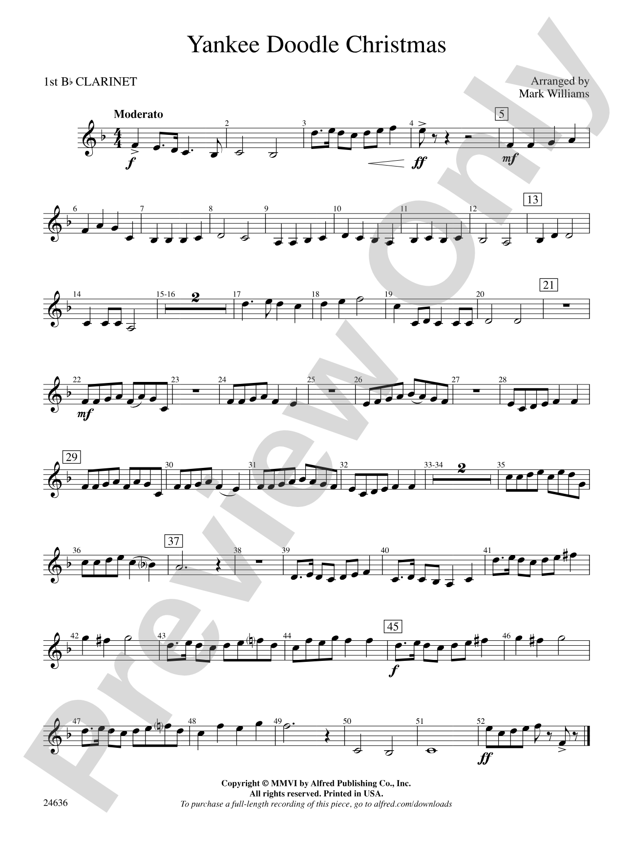Yankee Doodle Christmas: 1st B-flat Clarinet
