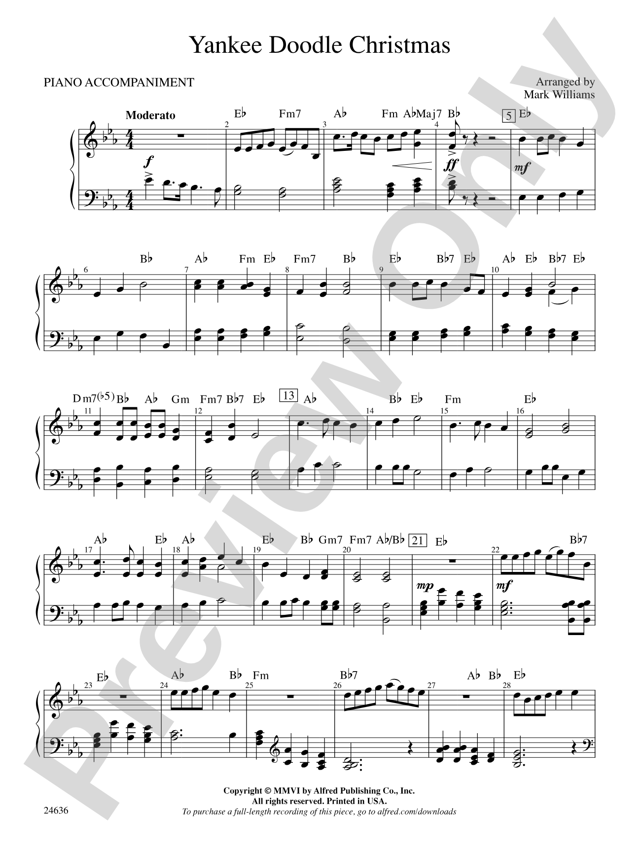 Yankee Doodle Christmas: Piano Accompaniment