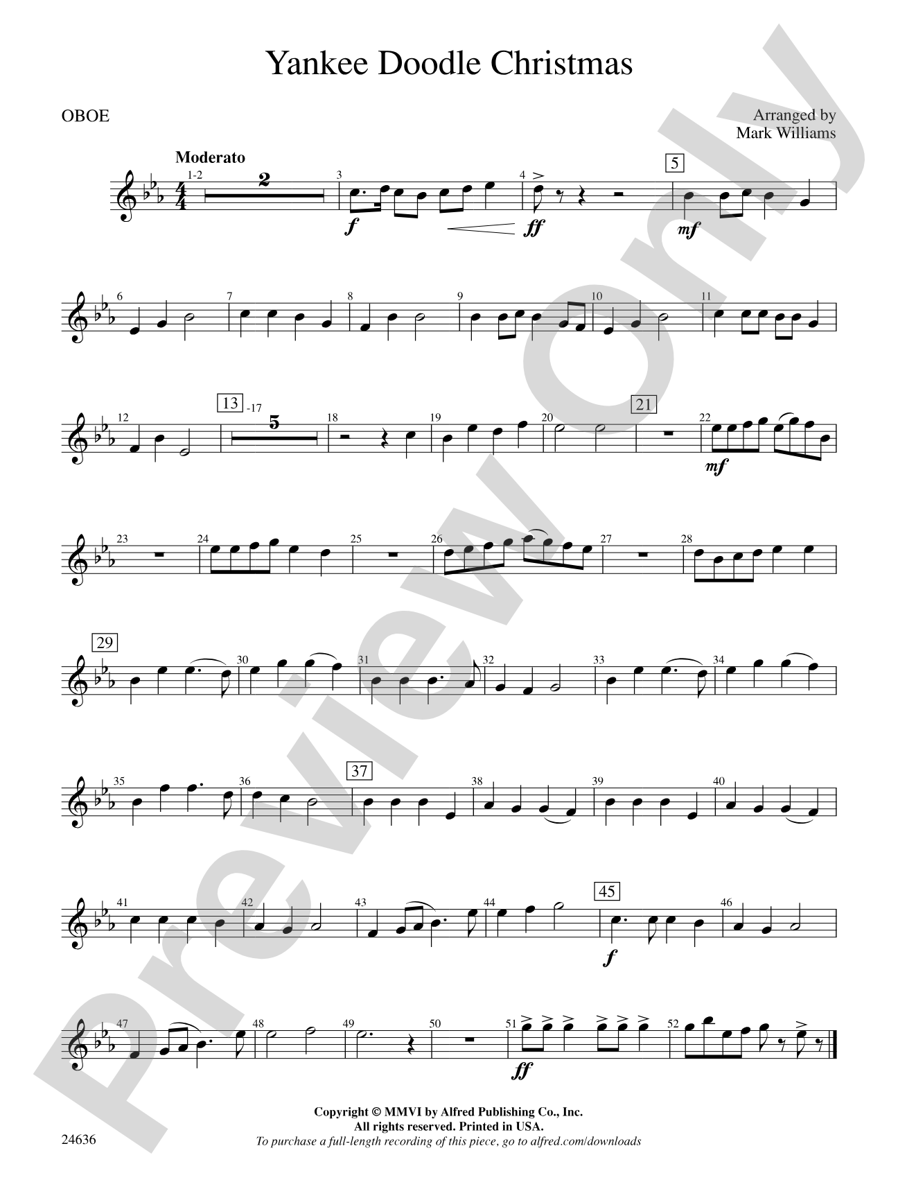 Yankee Doodle Christmas: Oboe