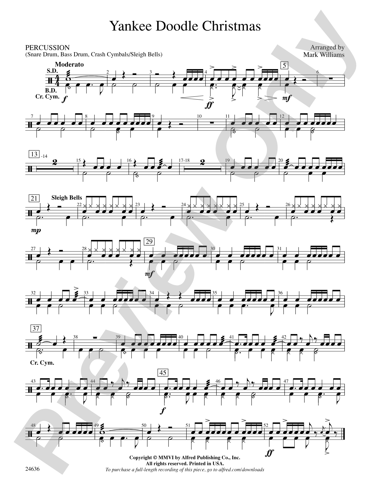 Yankee Doodle Christmas: 1st Percussion
