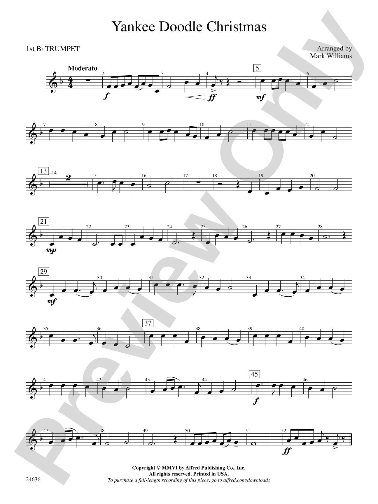 Yankee Doodle Christmas: 1st B-flat Trumpet