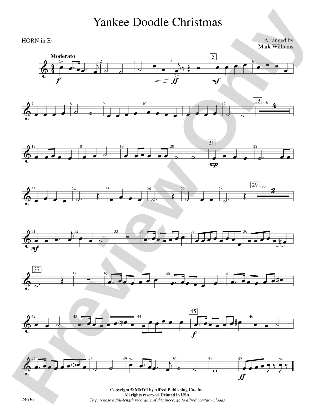 Yankee Doodle Christmas: (wp) 1st Horn in E-flat