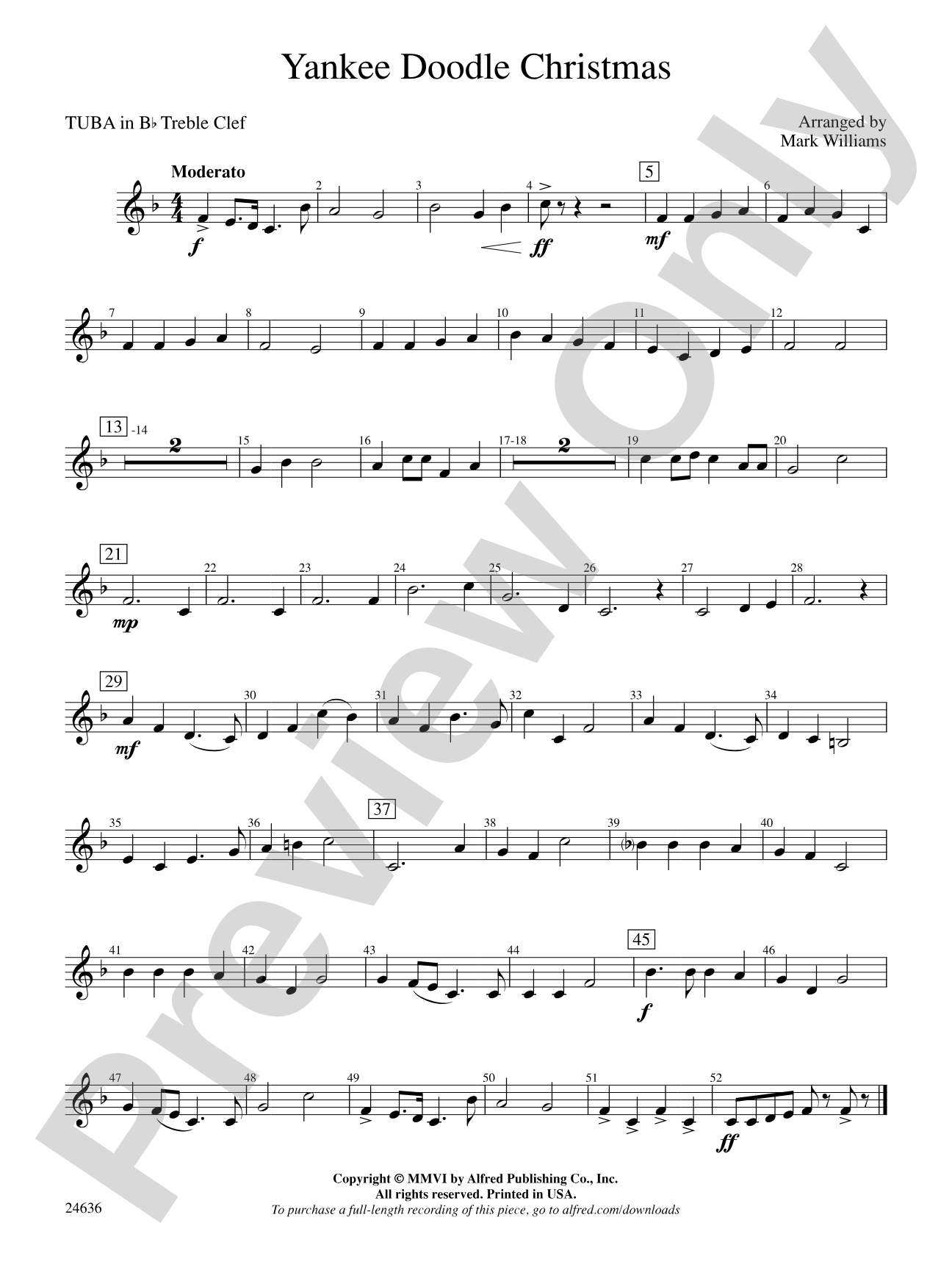 Yankee Doodle Christmas: (wp) B-flat Tuba T.C.