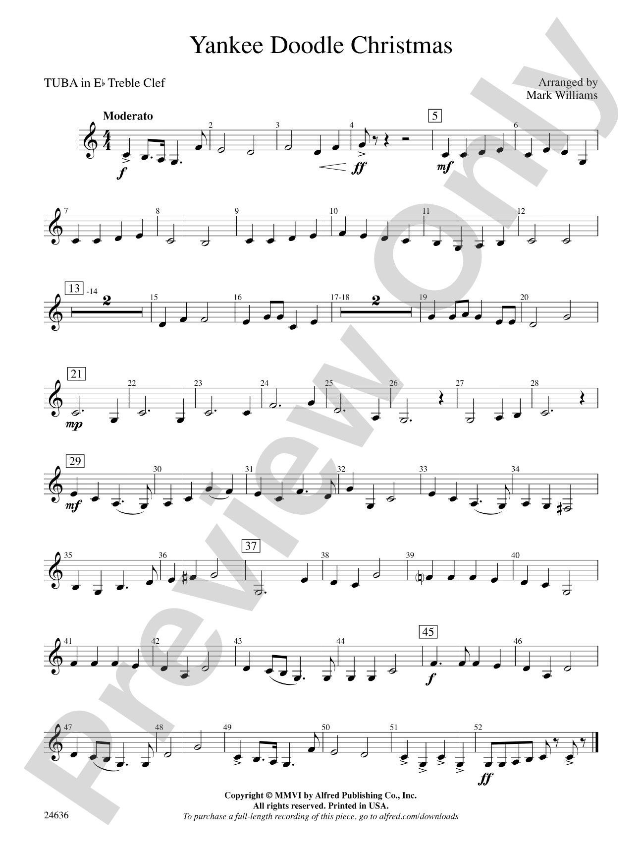 Yankee Doodle Christmas: (wp) E-flat Tuba T.C.