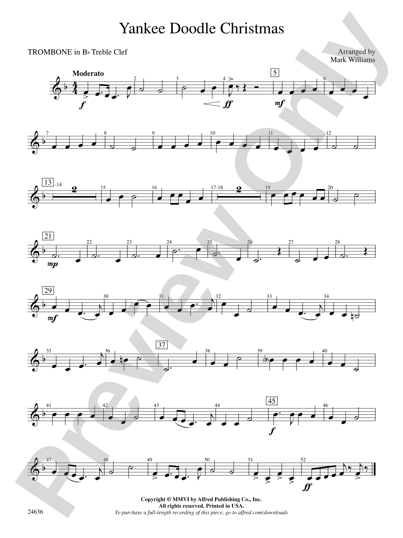 Yankee Doodle Christmas: (wp) 1st B-flat Trombone T.C.