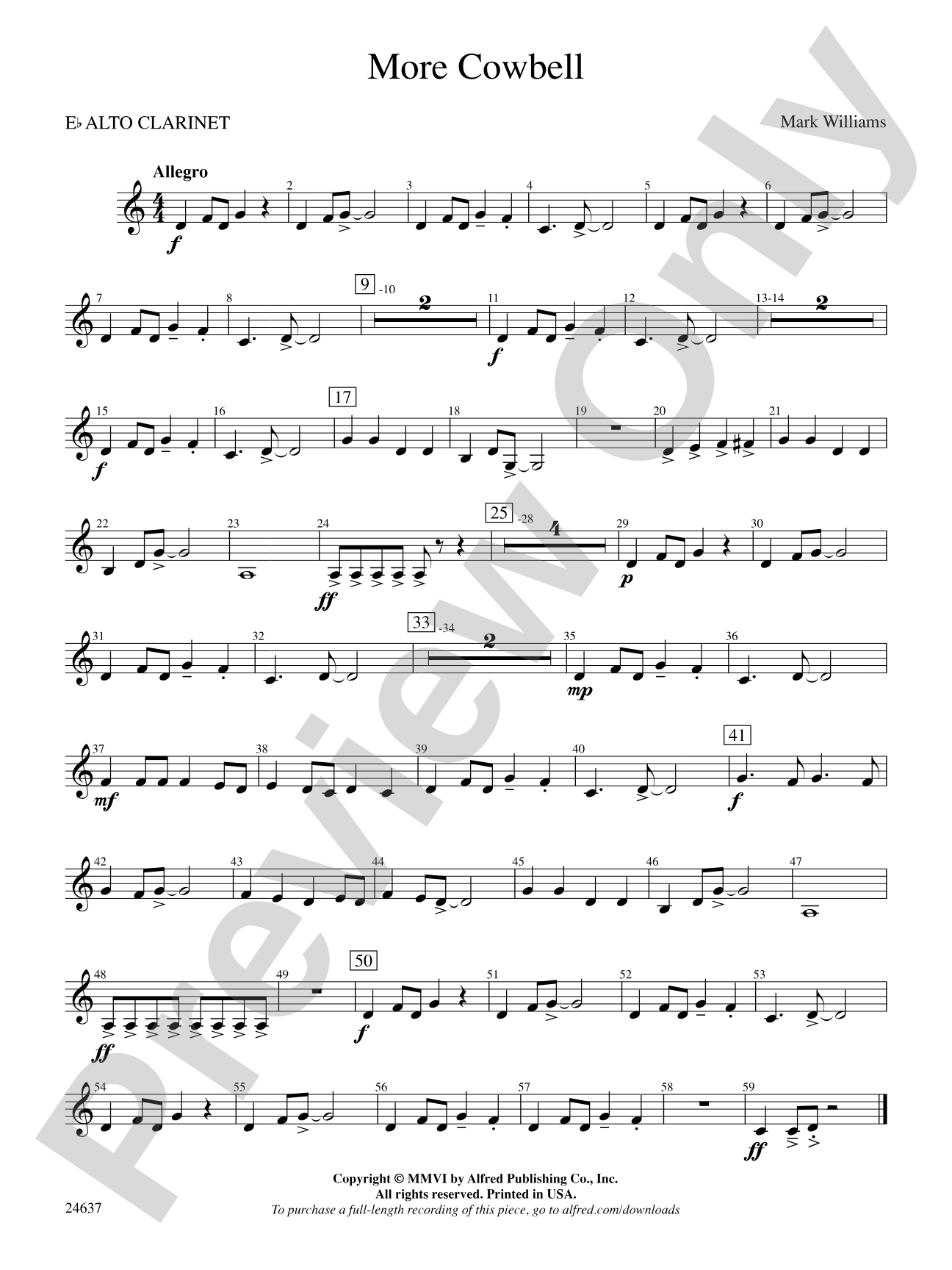 More Cowbell: E-flat Alto Clarinet