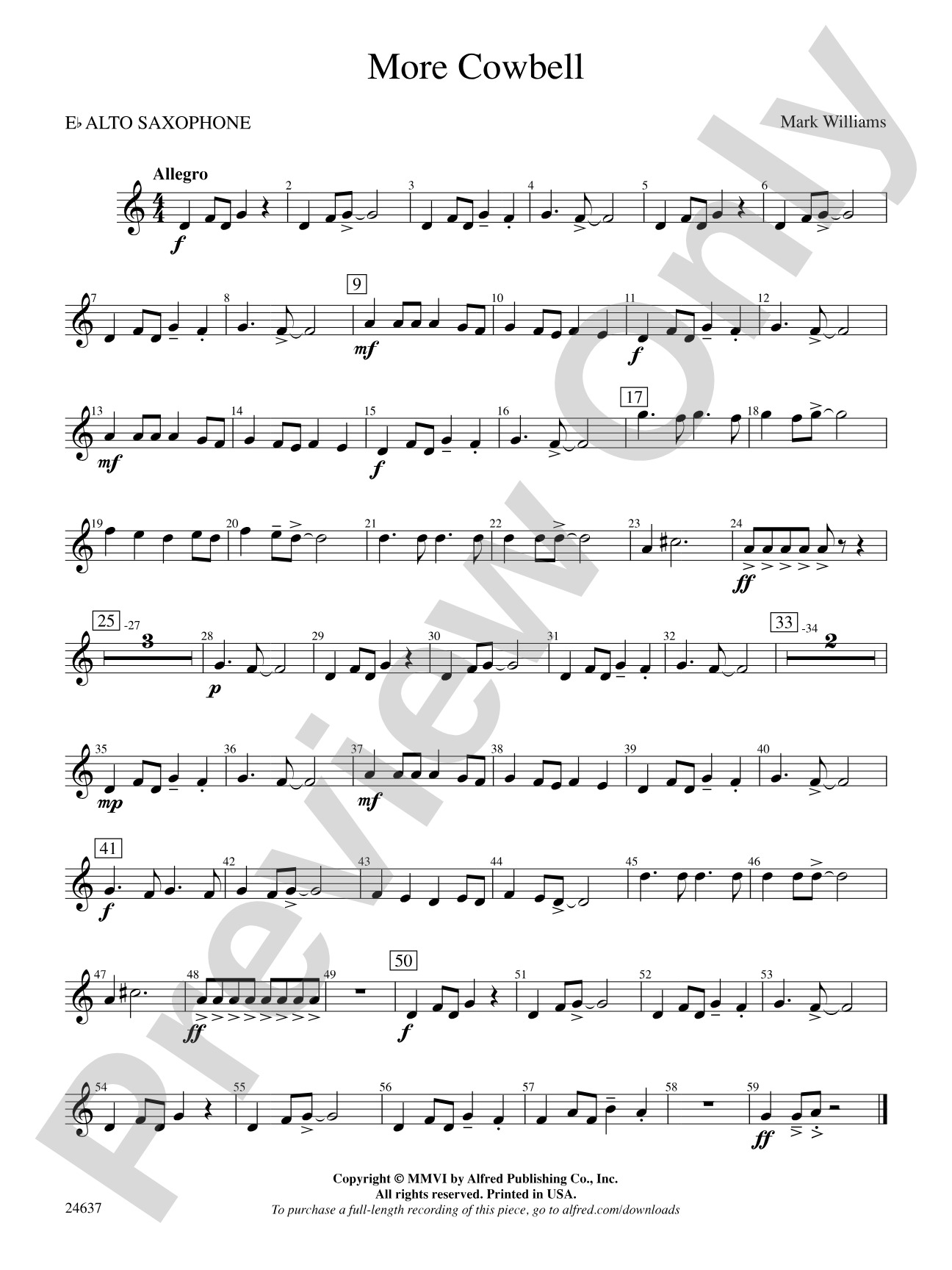 More Cowbell: E-flat Alto Saxophone