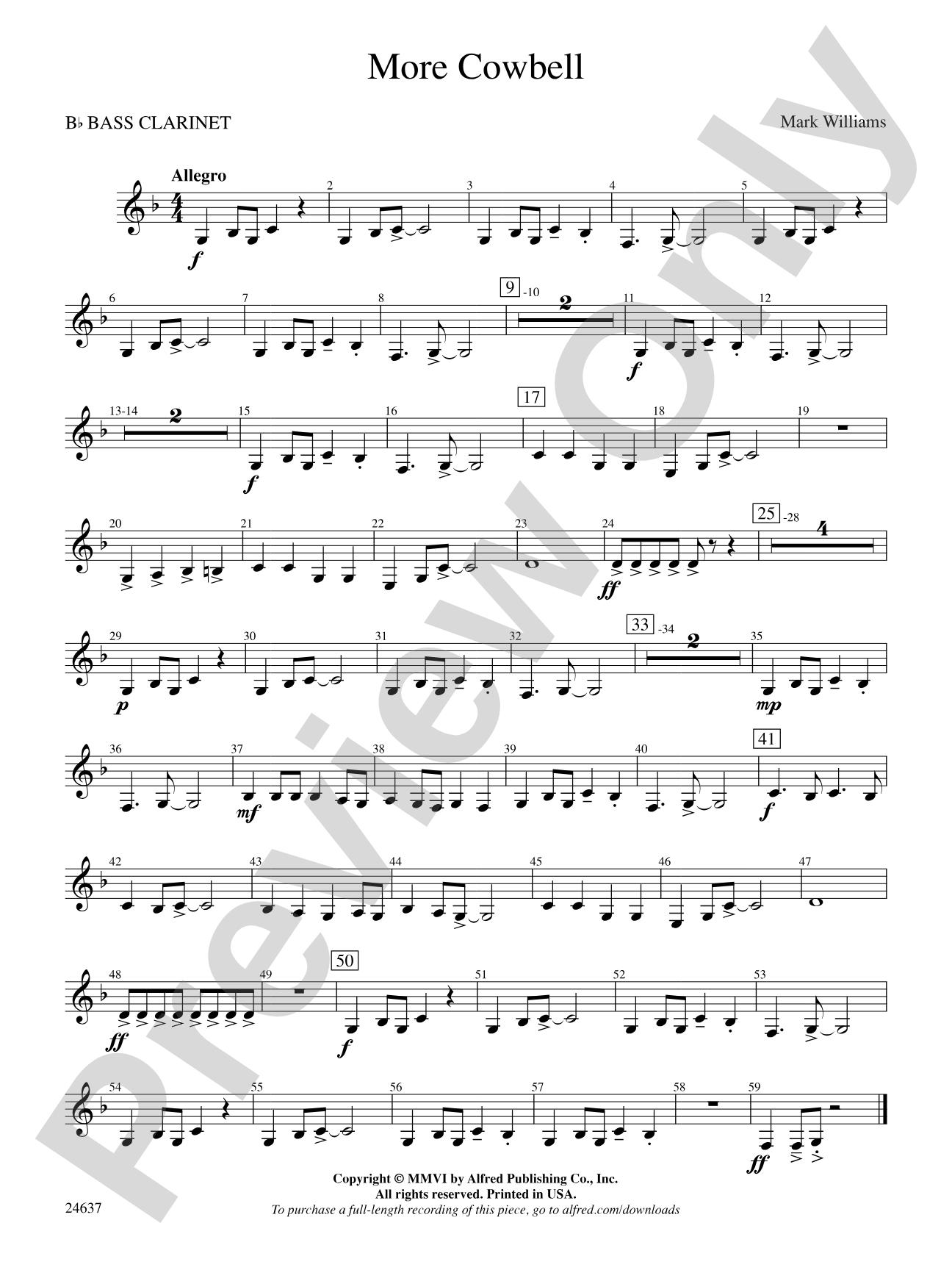 More Cowbell: B-flat Bass Clarinet