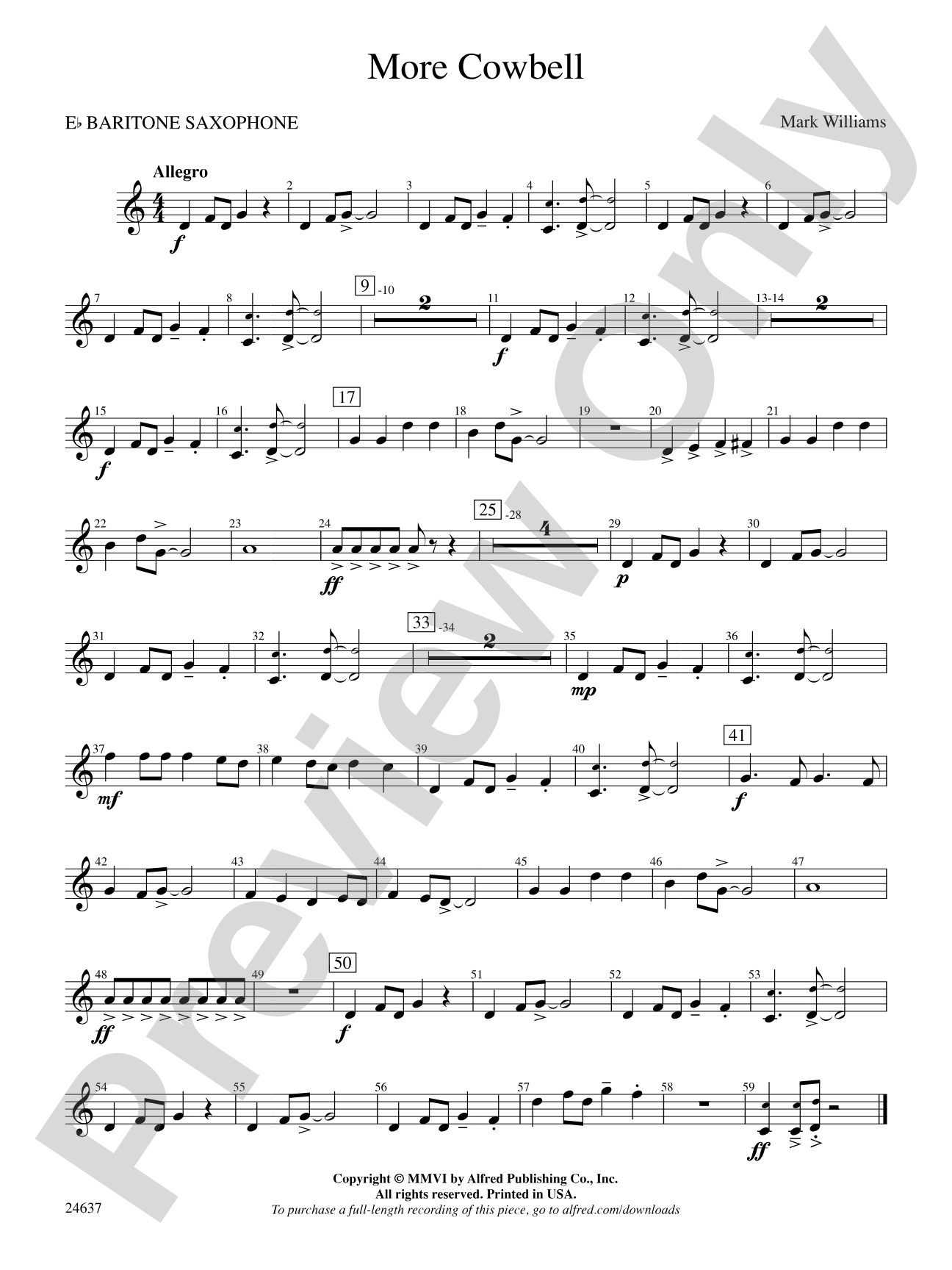 More Cowbell: E-flat Baritone Saxophone