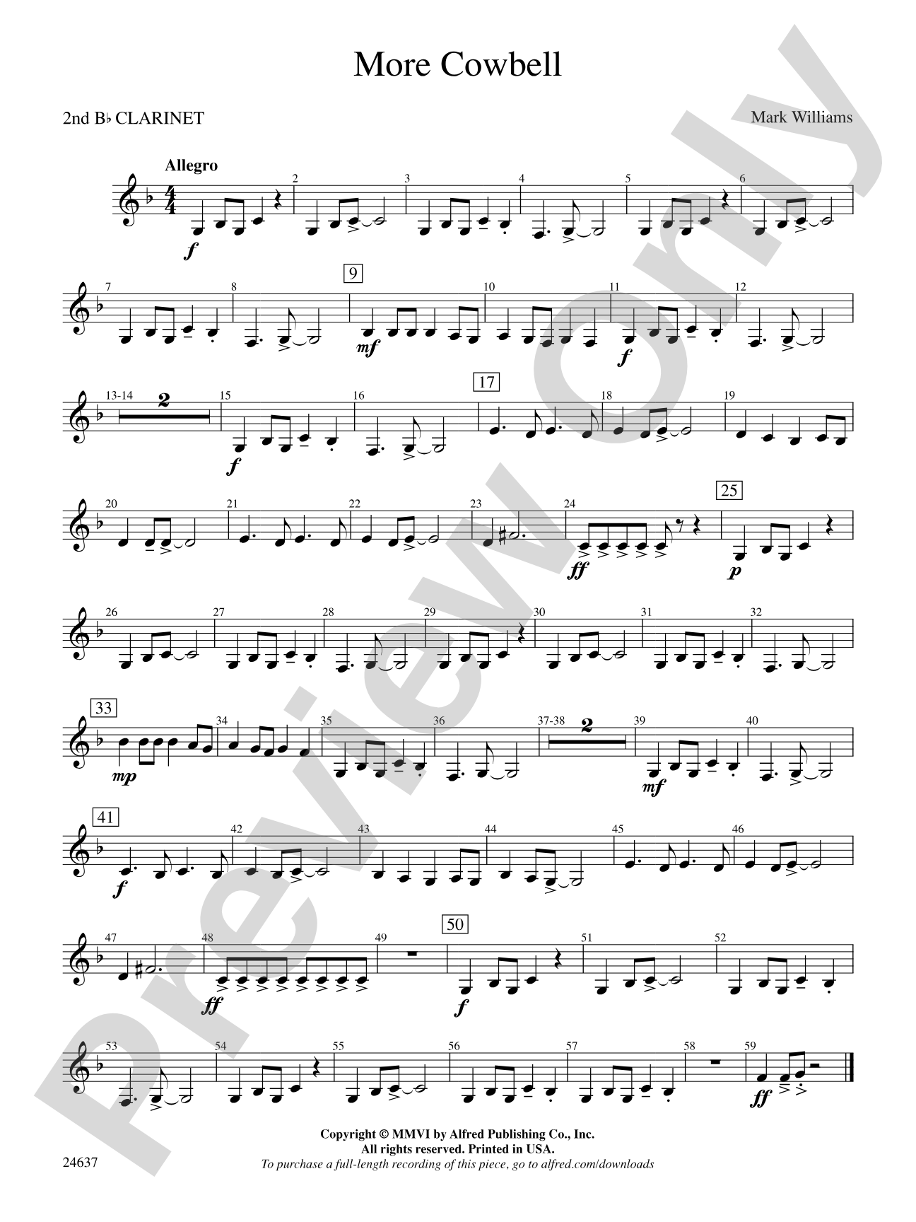 More Cowbell: 2nd B-flat Clarinet