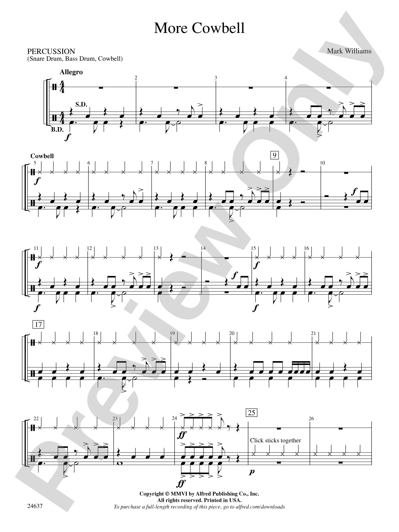 More Cowbell: 1st Percussion