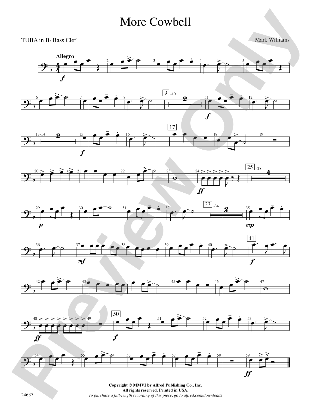 More Cowbell: (wp) B-flat Tuba B.C.