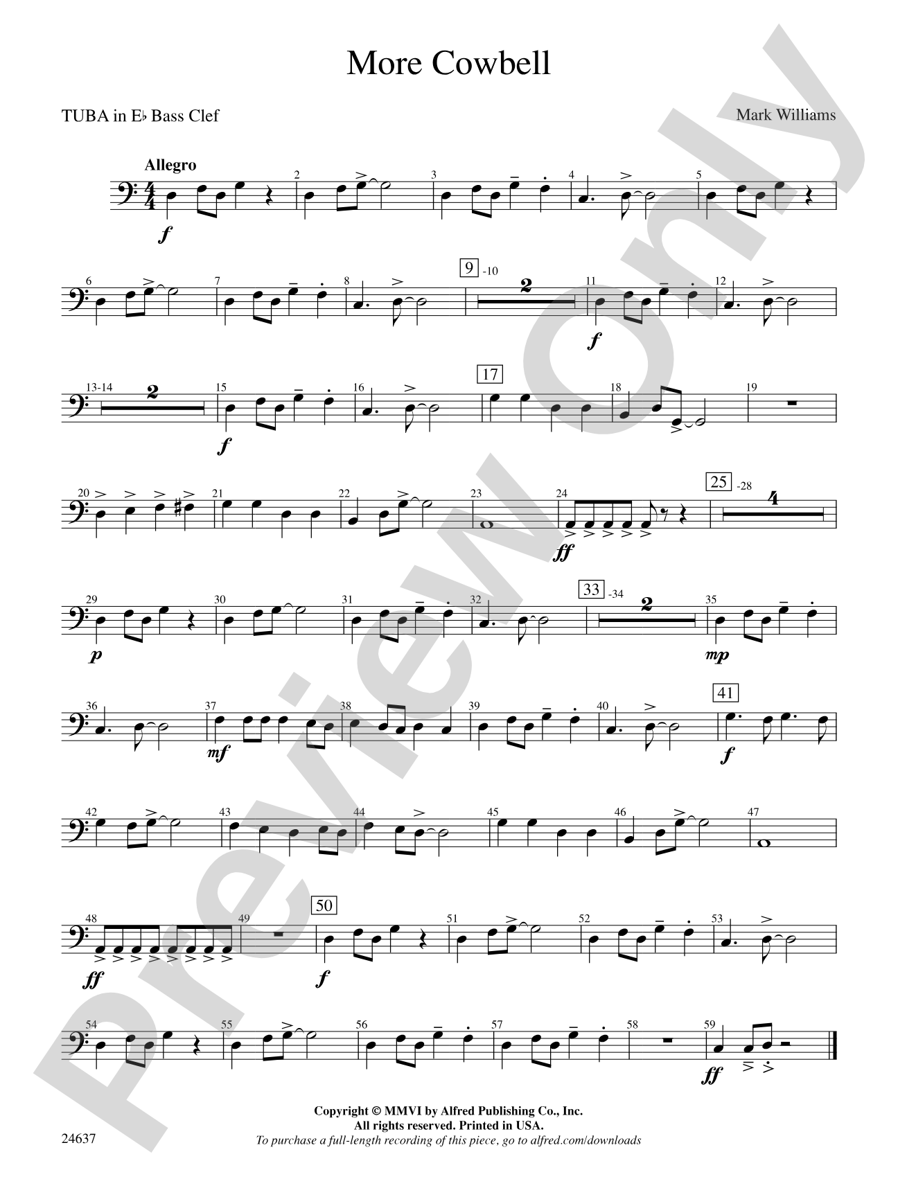 More Cowbell: (wp) E-flat Tuba B.C.