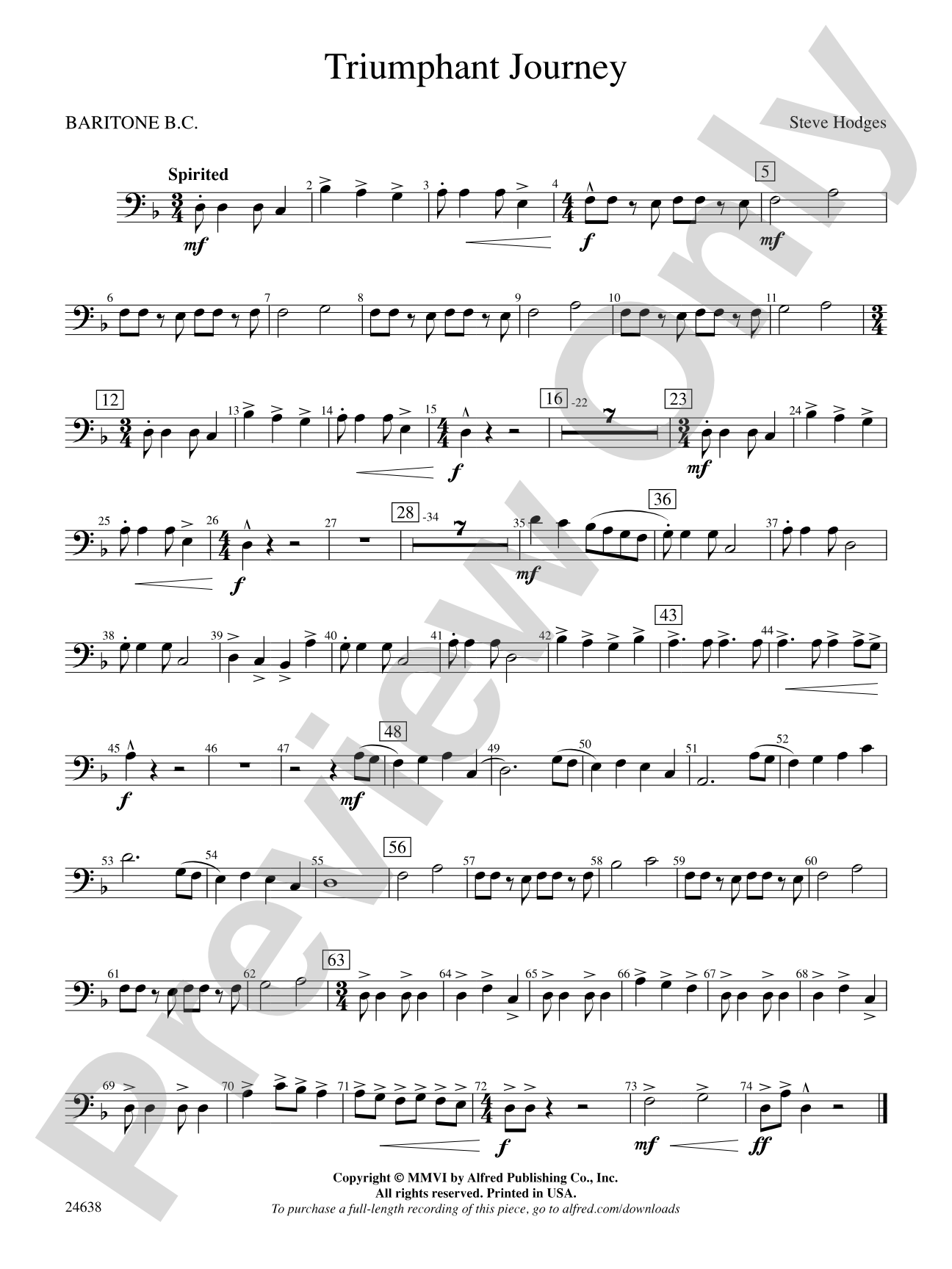 Triumphant Journey: Baritone B.C.