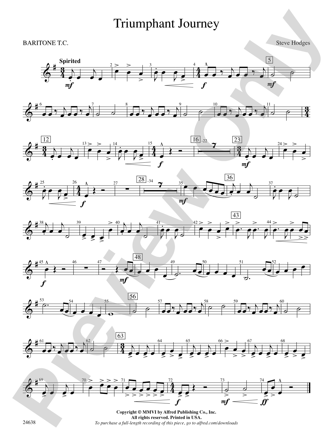 Triumphant Journey: Baritone T.C.