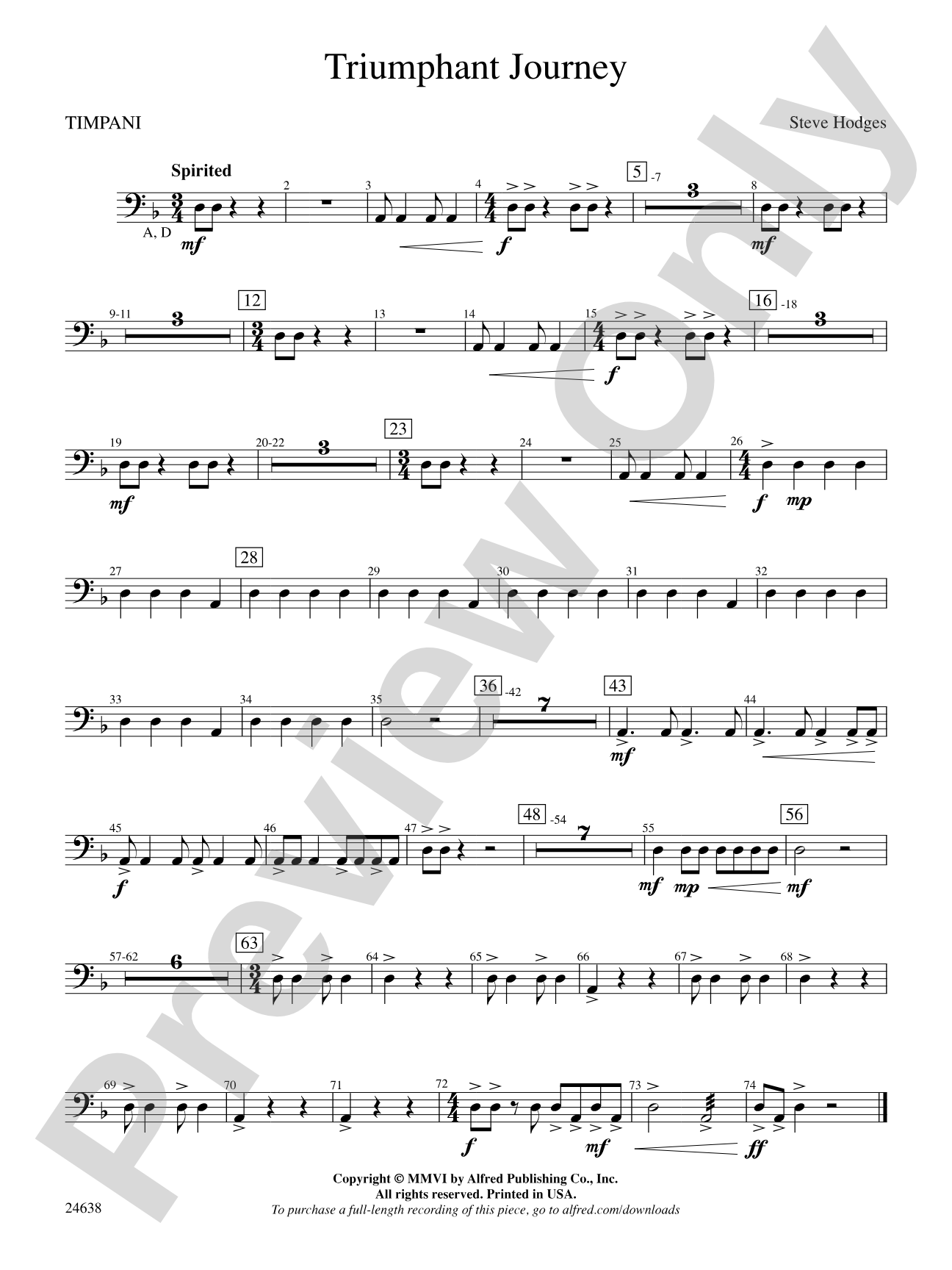 Triumphant Journey: Timpani