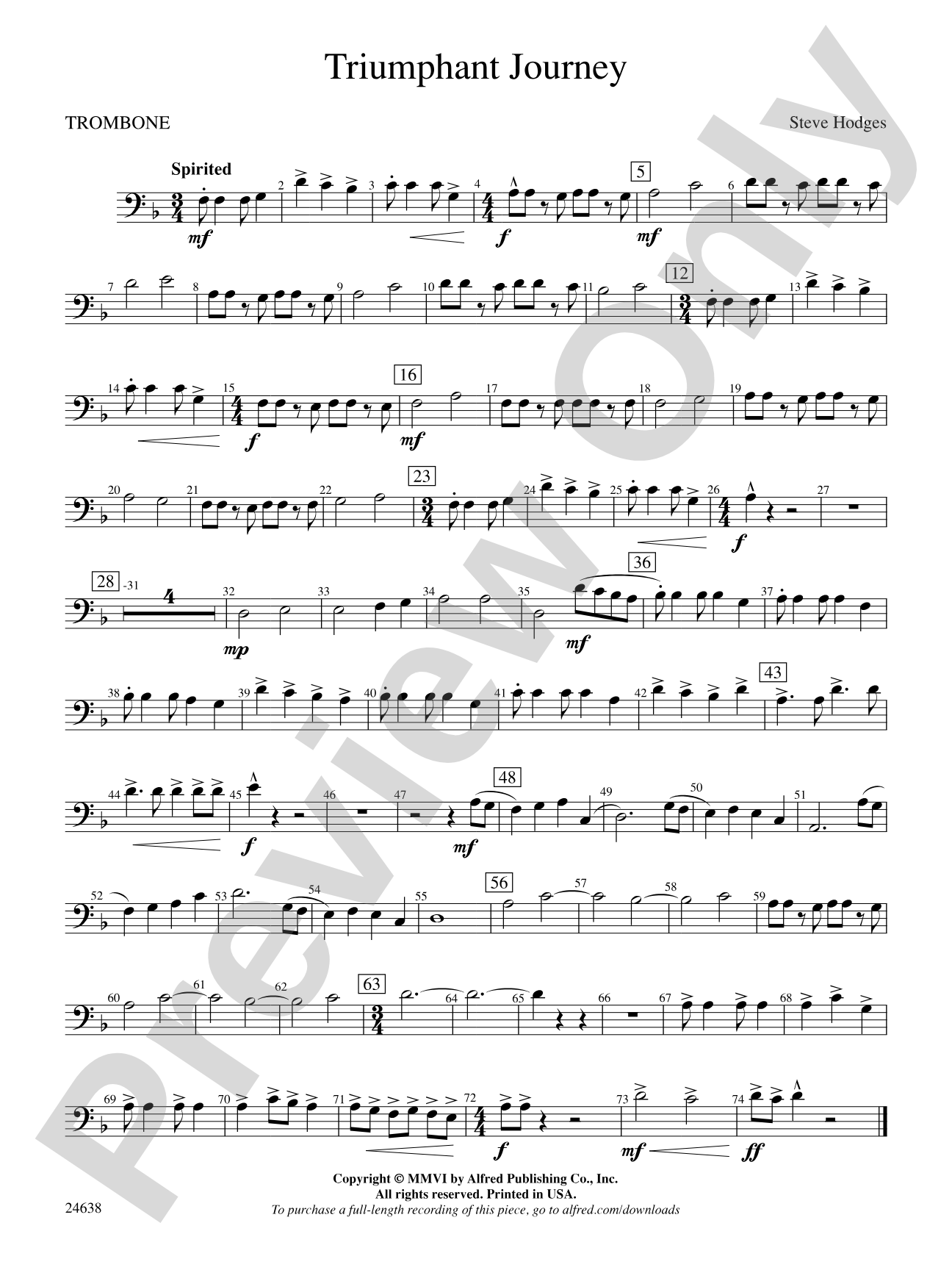 Triumphant Journey: 1st Trombone