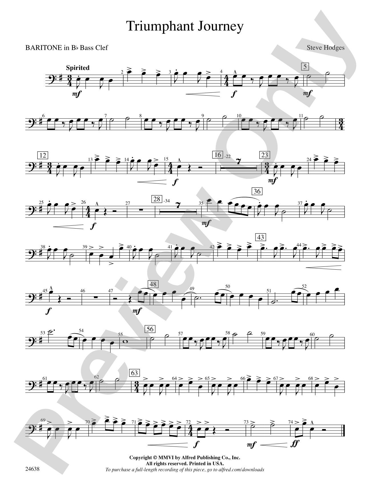 Triumphant Journey: (wp) B-flat Baritone B.C.