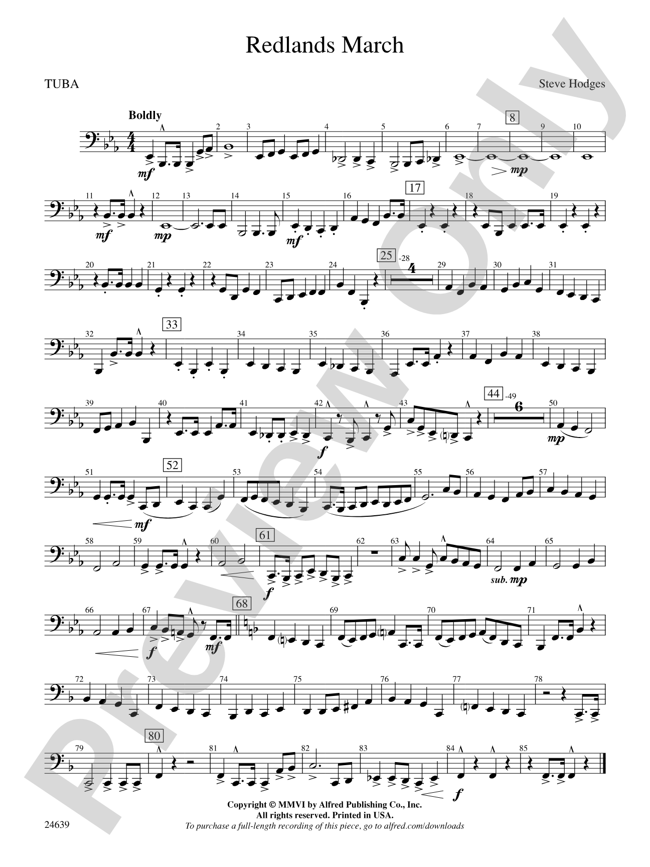 Redlands March: Tuba
