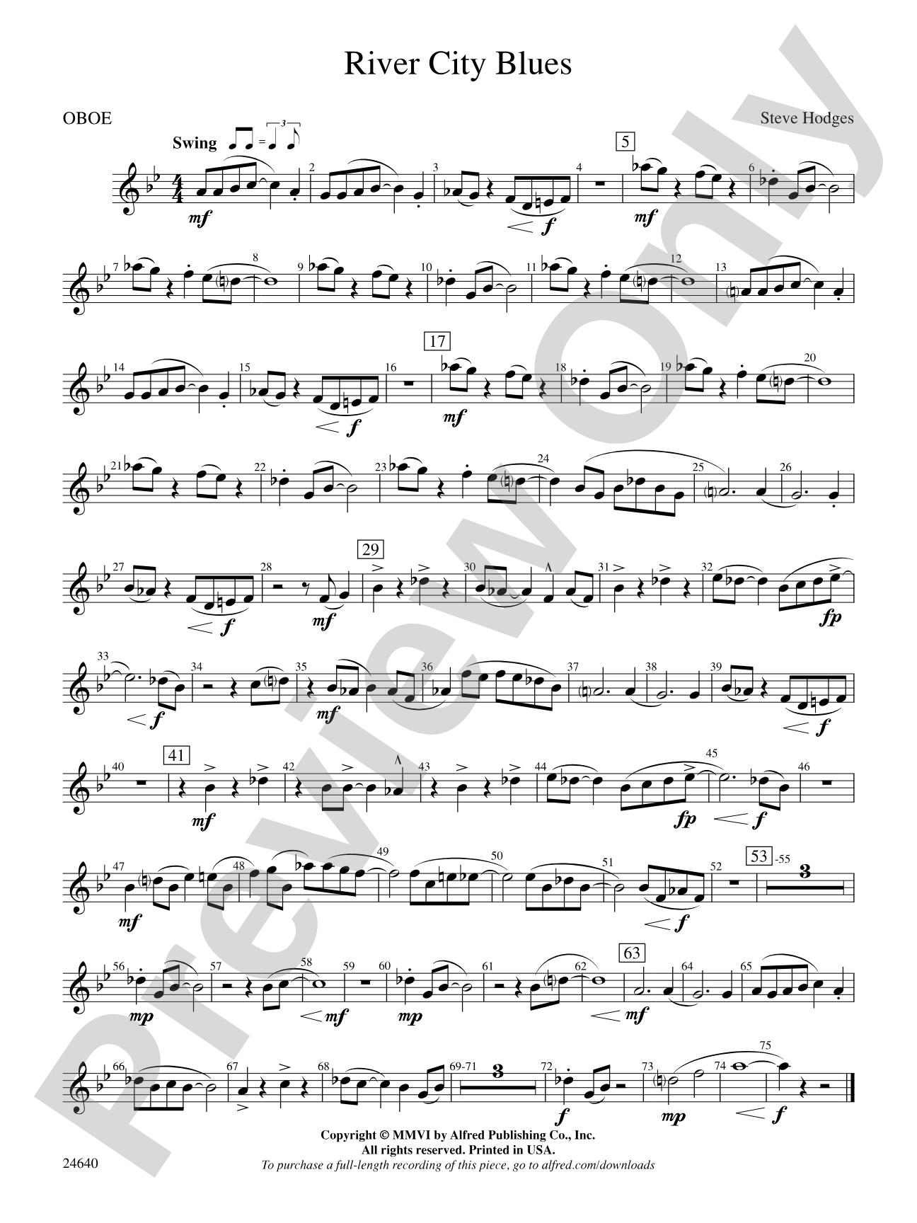 River City Blues: Oboe