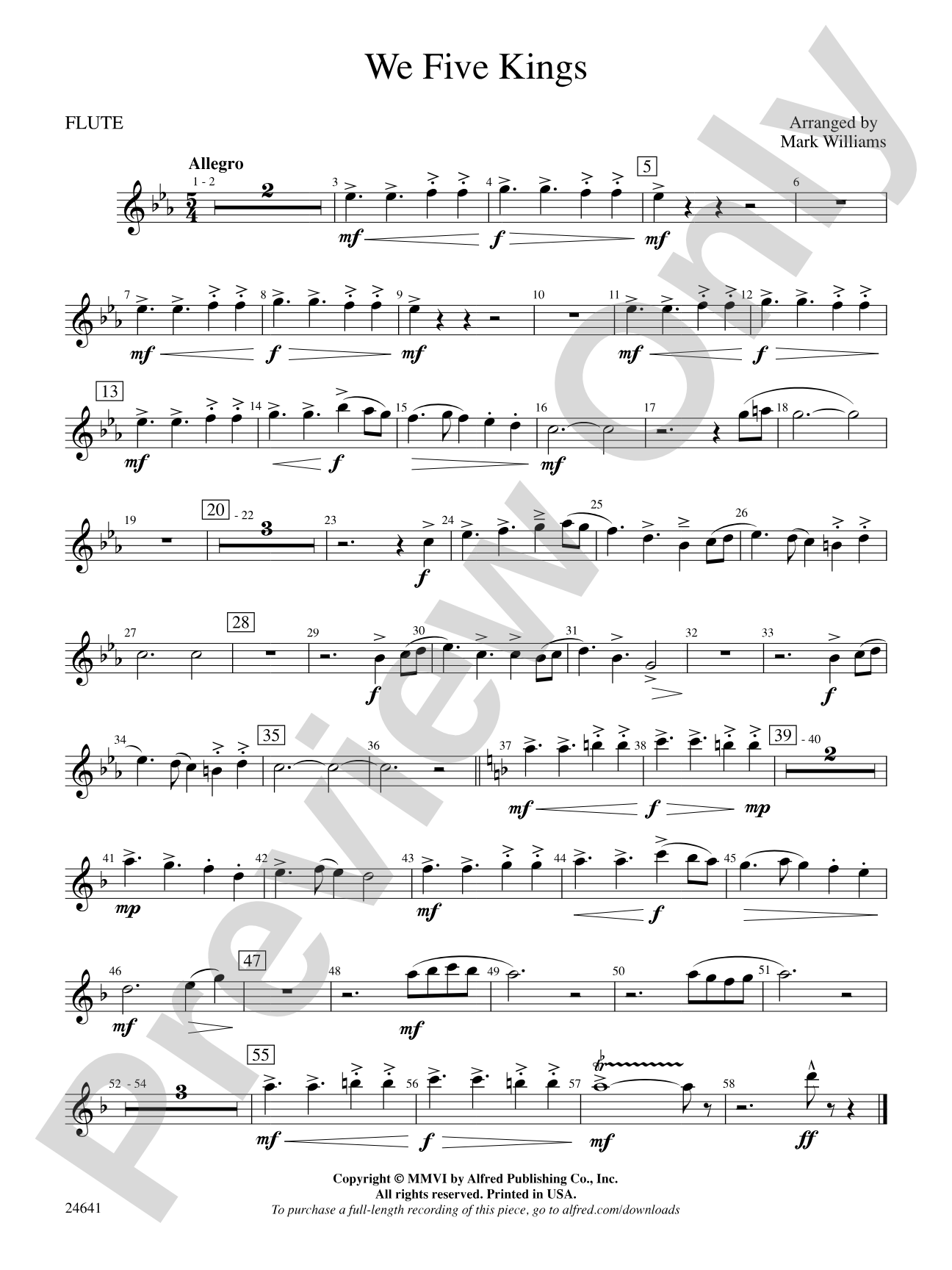We Five Kings: Flute