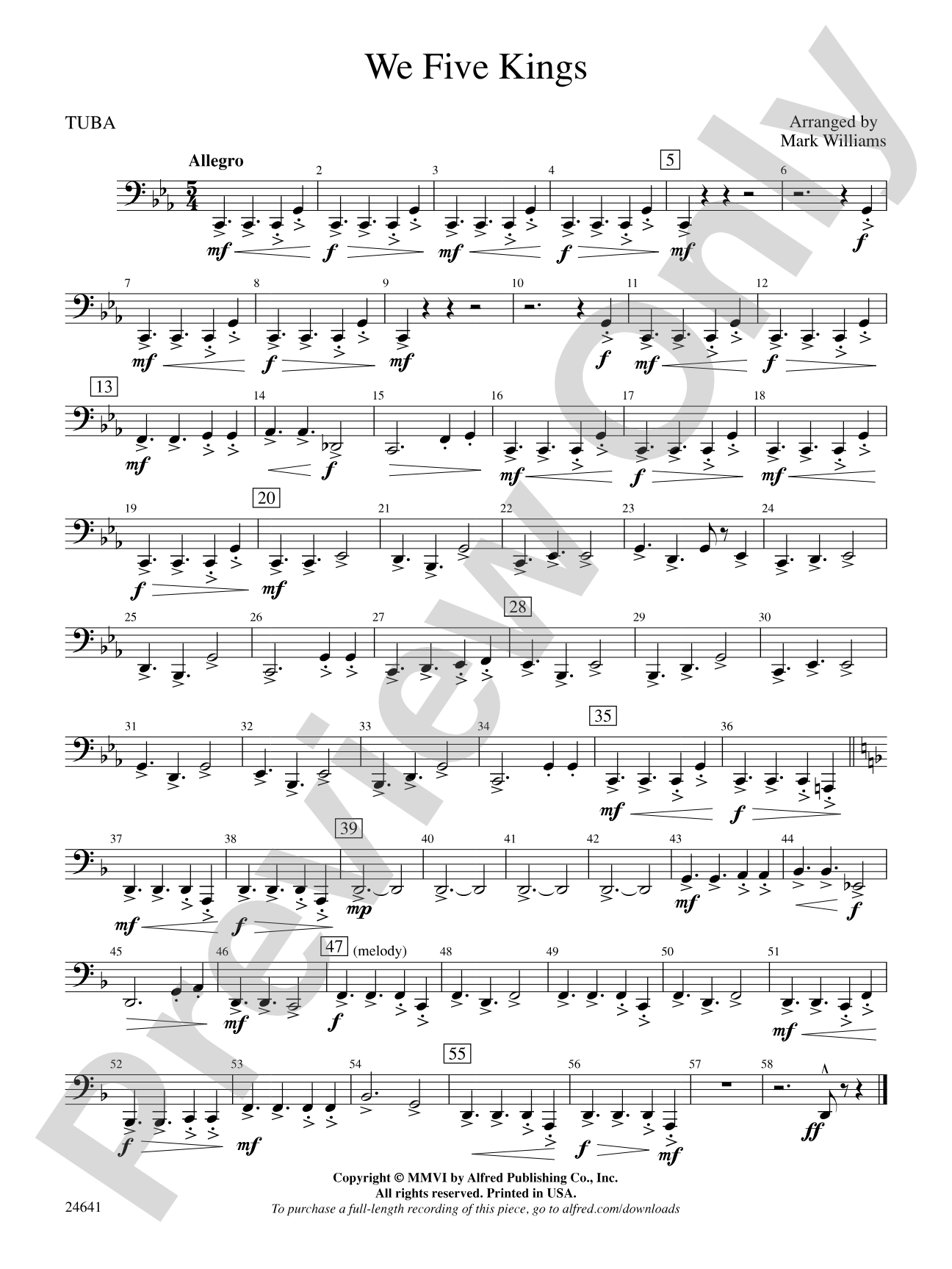 We Five Kings: Tuba