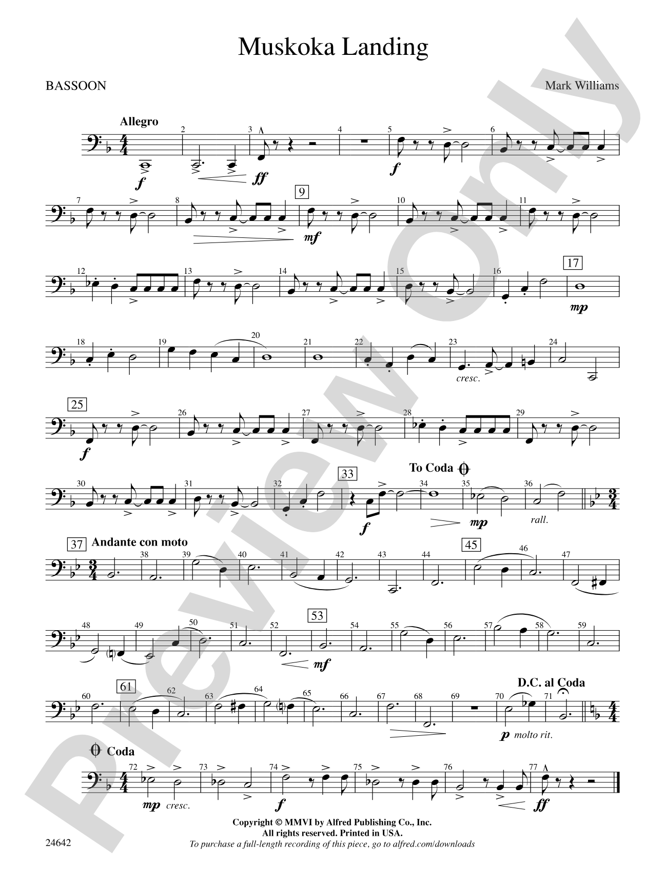 Muskoka Landing: Bassoon