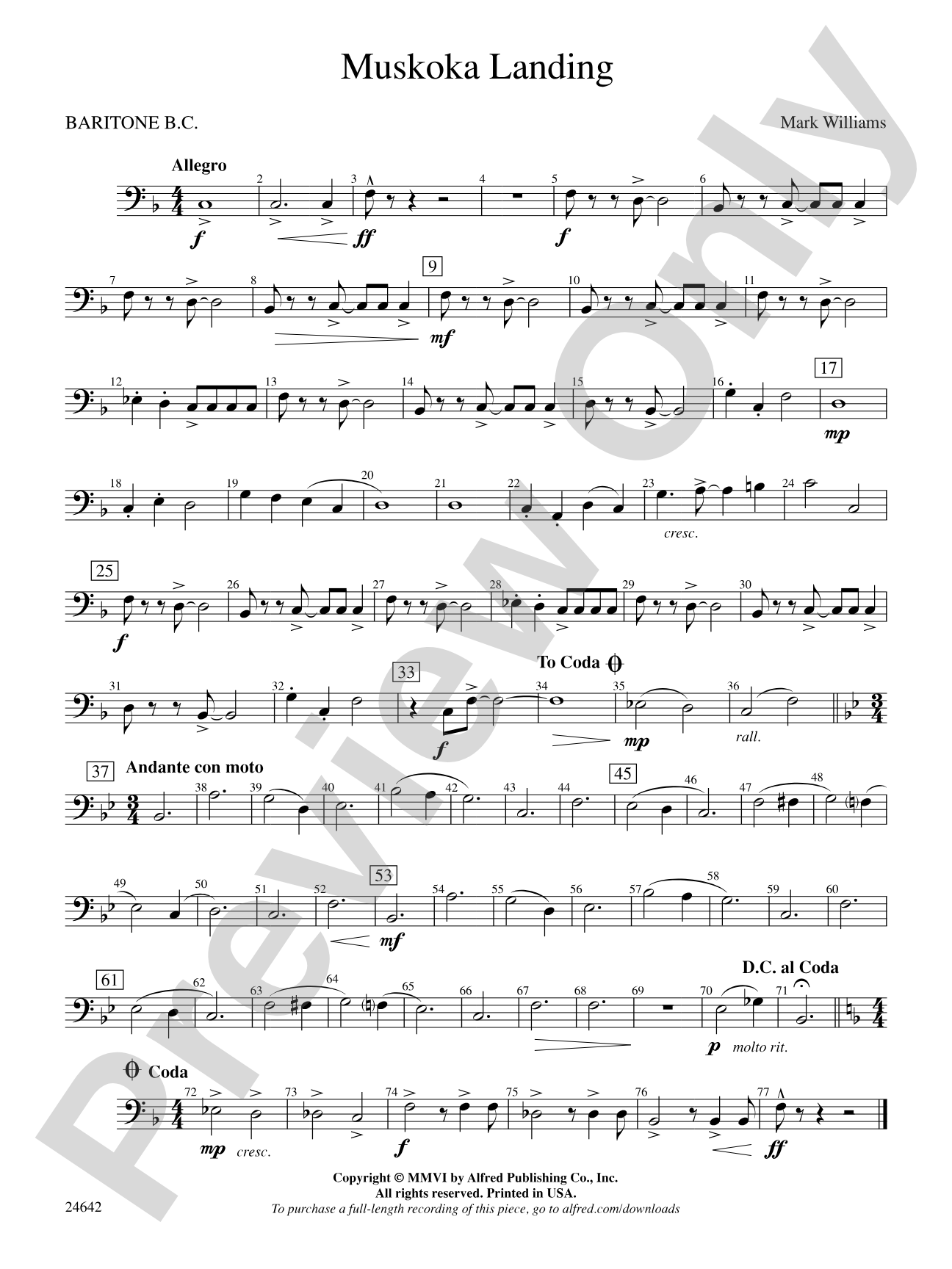 Muskoka Landing: Baritone B.C.