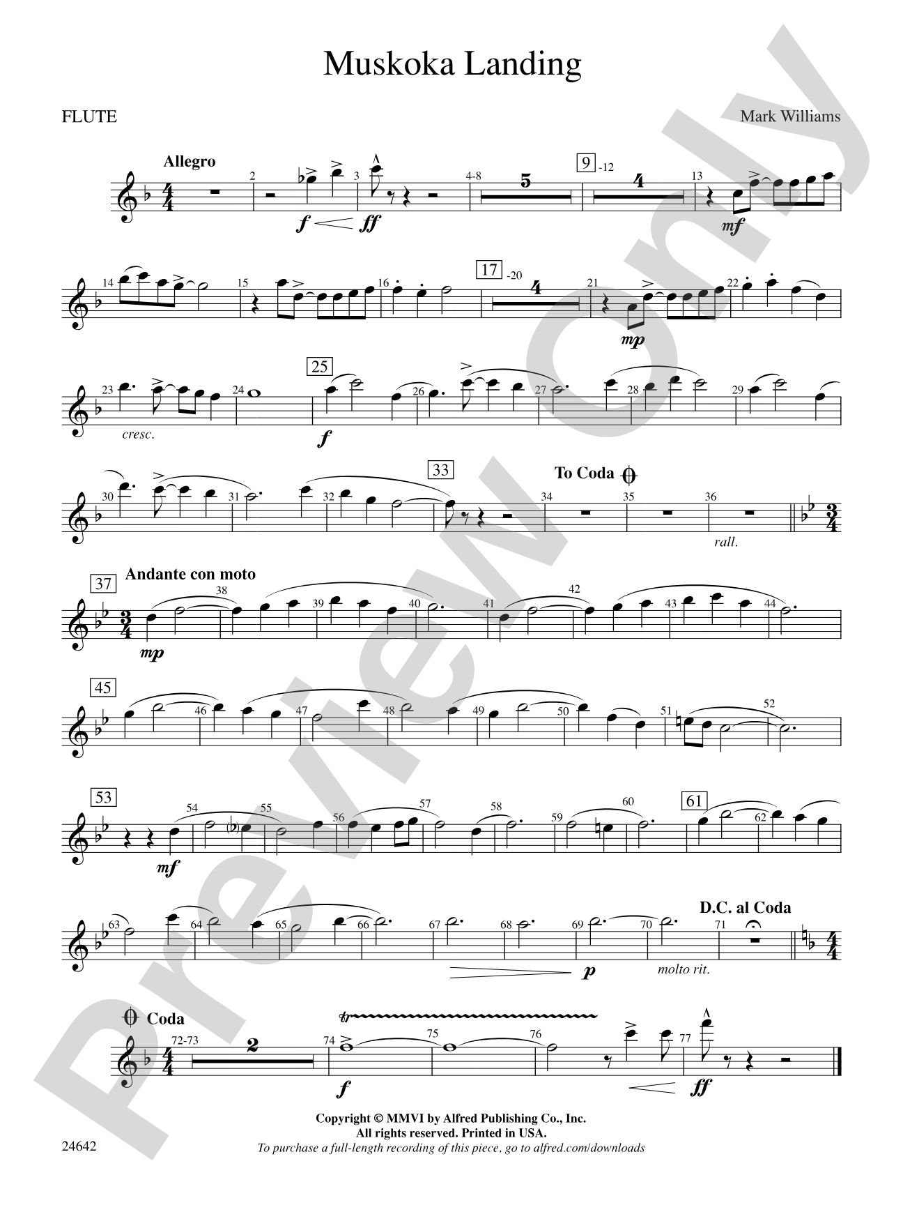 Muskoka Landing: Flute