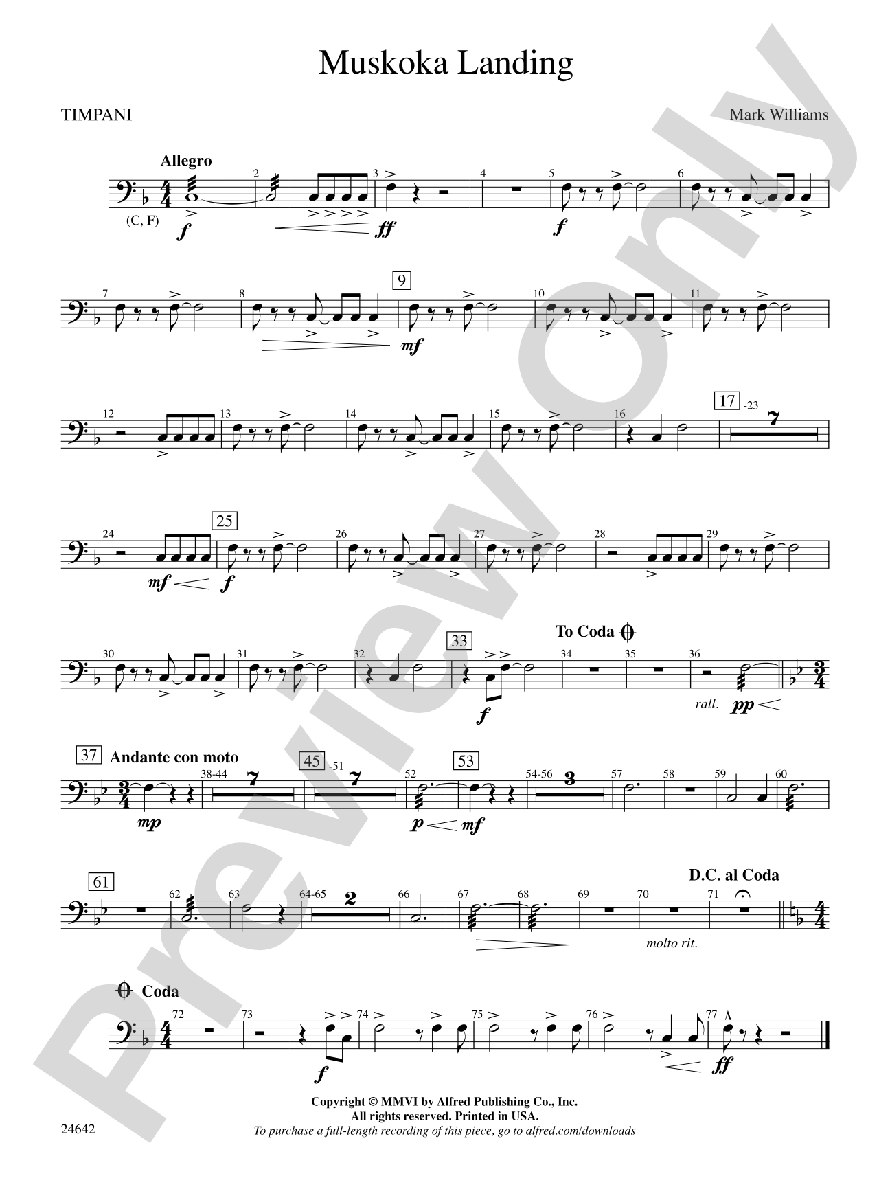 Muskoka Landing: Timpani