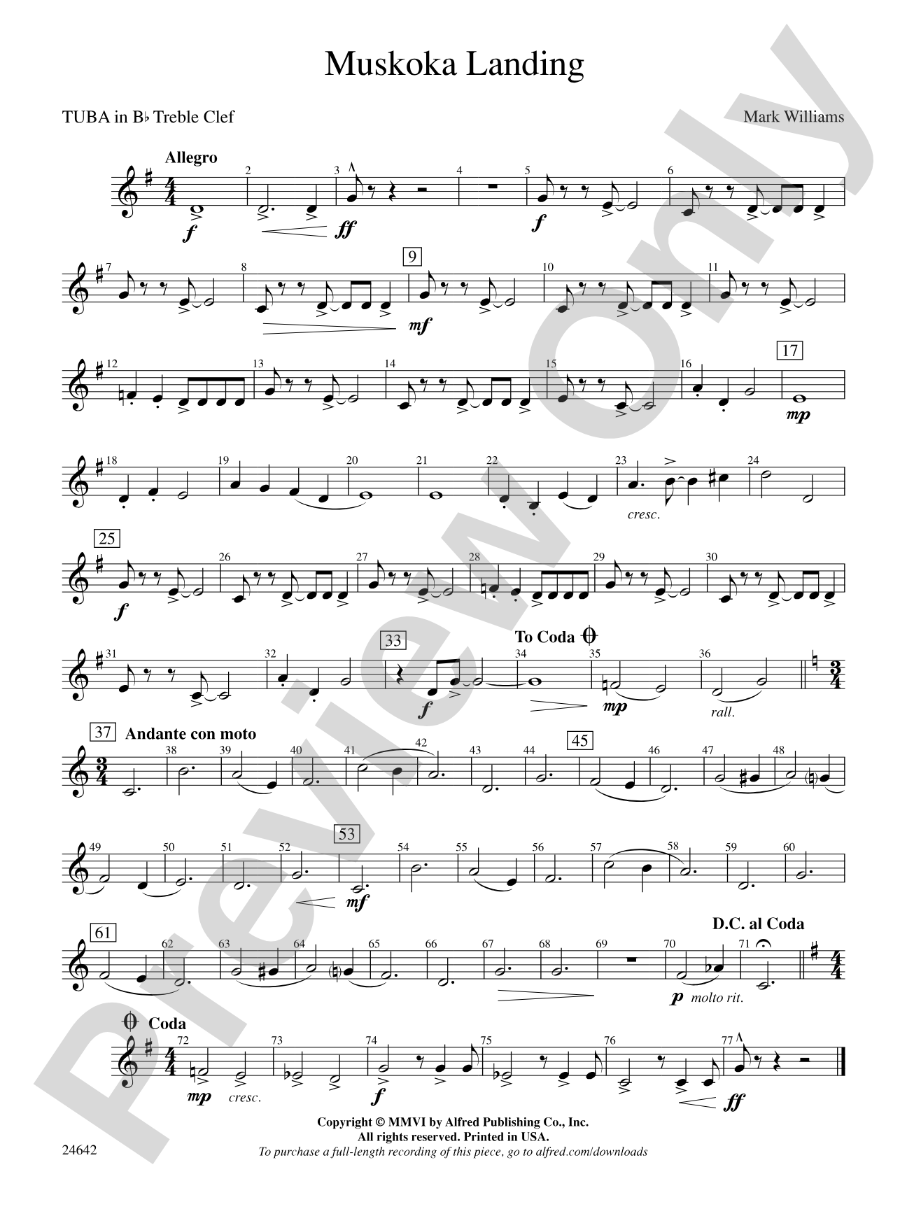 Muskoka Landing: (wp) B-flat Tuba T.C.