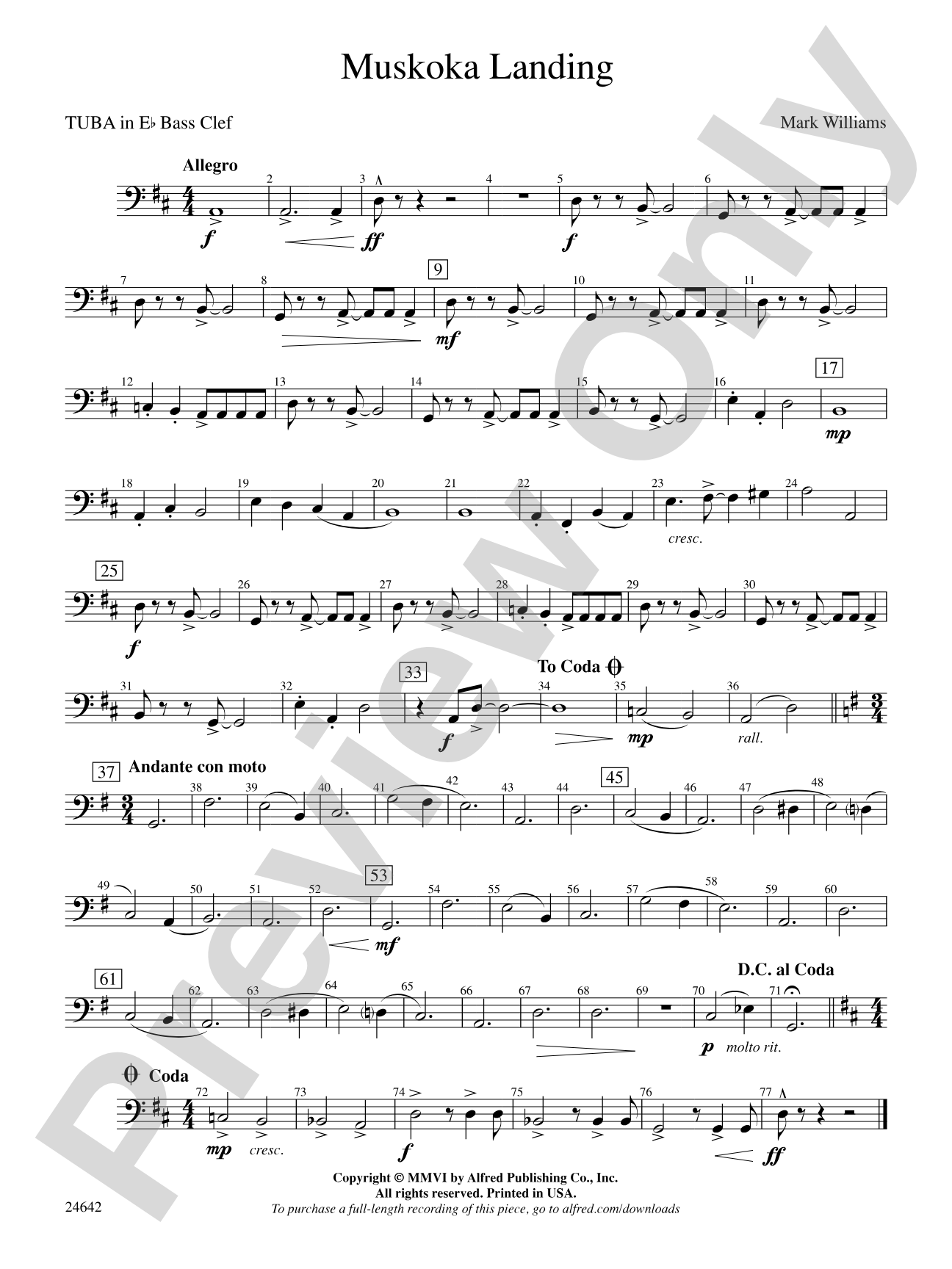 Muskoka Landing: (wp) E-flat Tuba B.C.