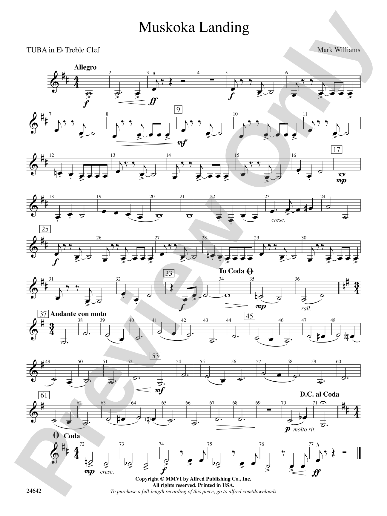 Muskoka Landing: (wp) E-flat Tuba T.C.