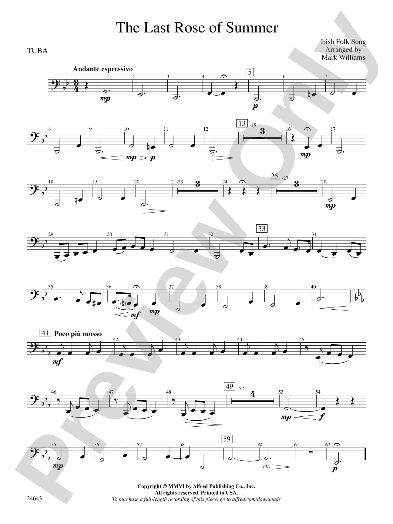 The Last Rose of Summer: Tuba