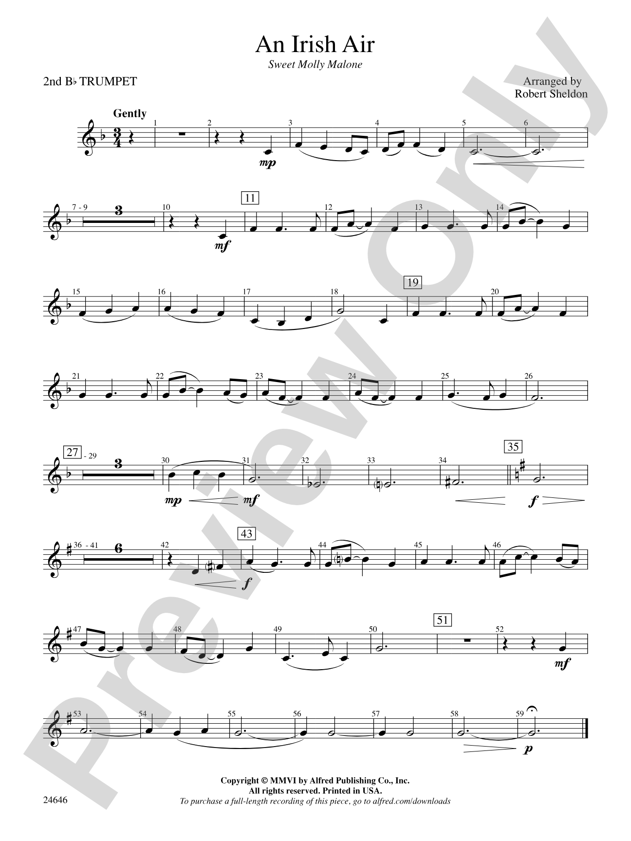 An Irish Air: 2nd B-flat Trumpet