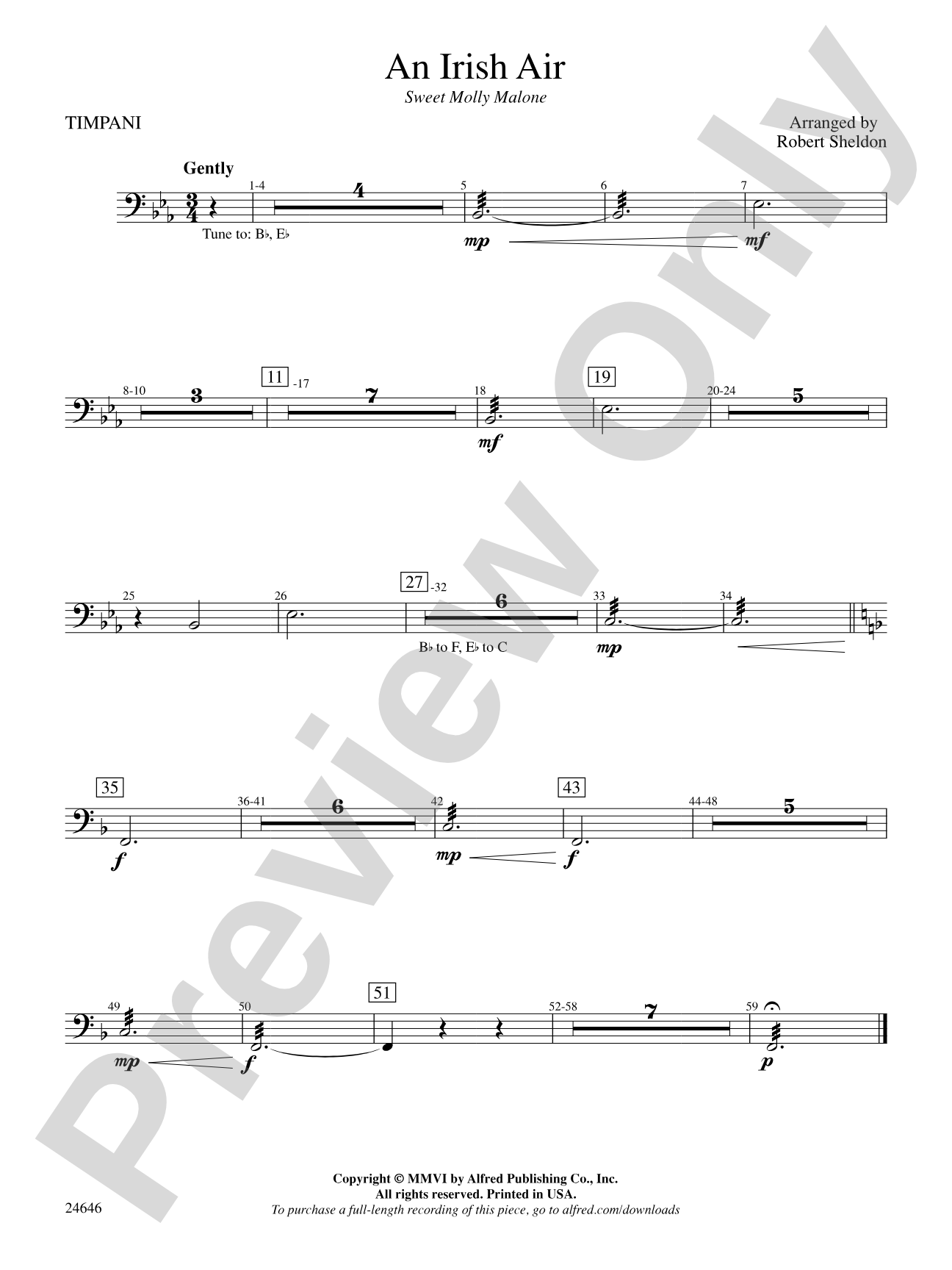 An Irish Air: Timpani