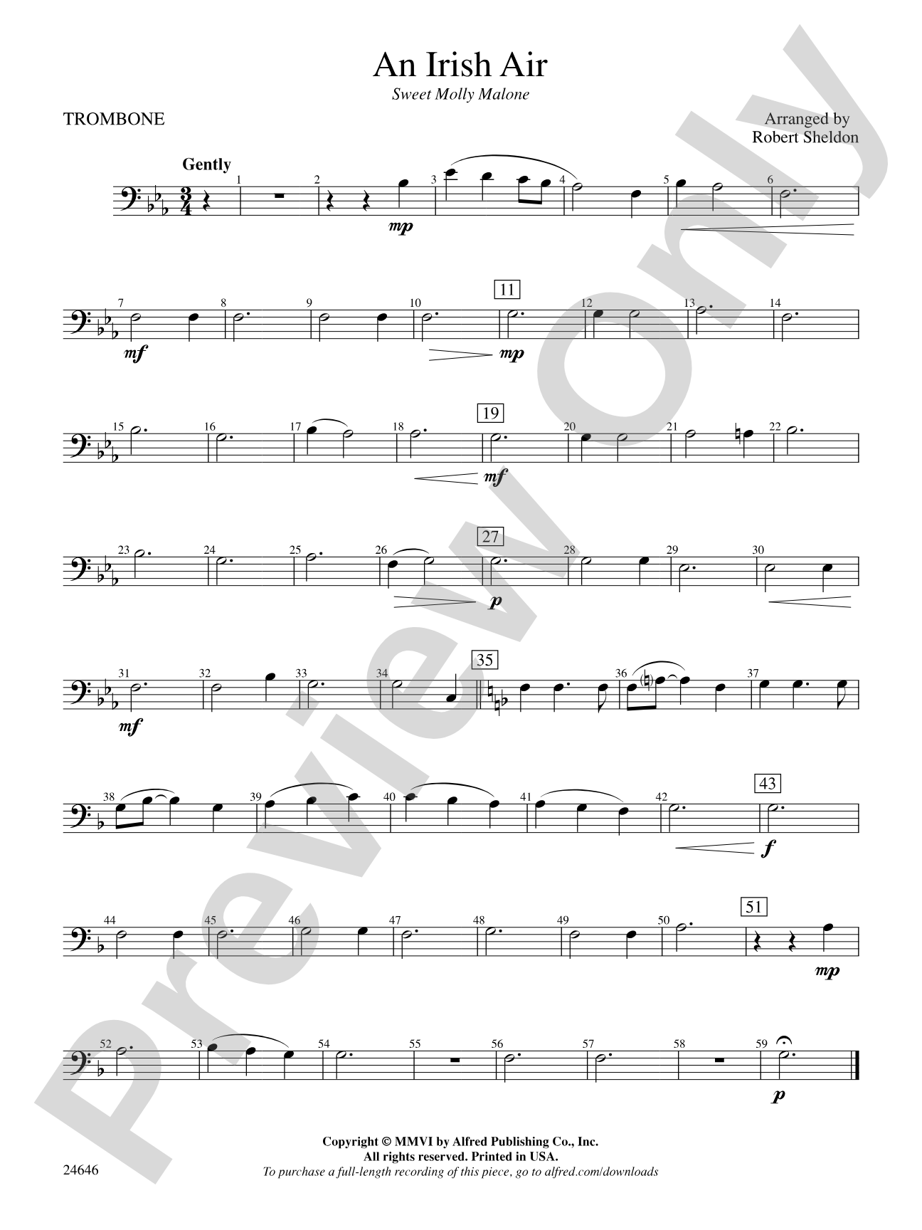 An Irish Air: 1st Trombone