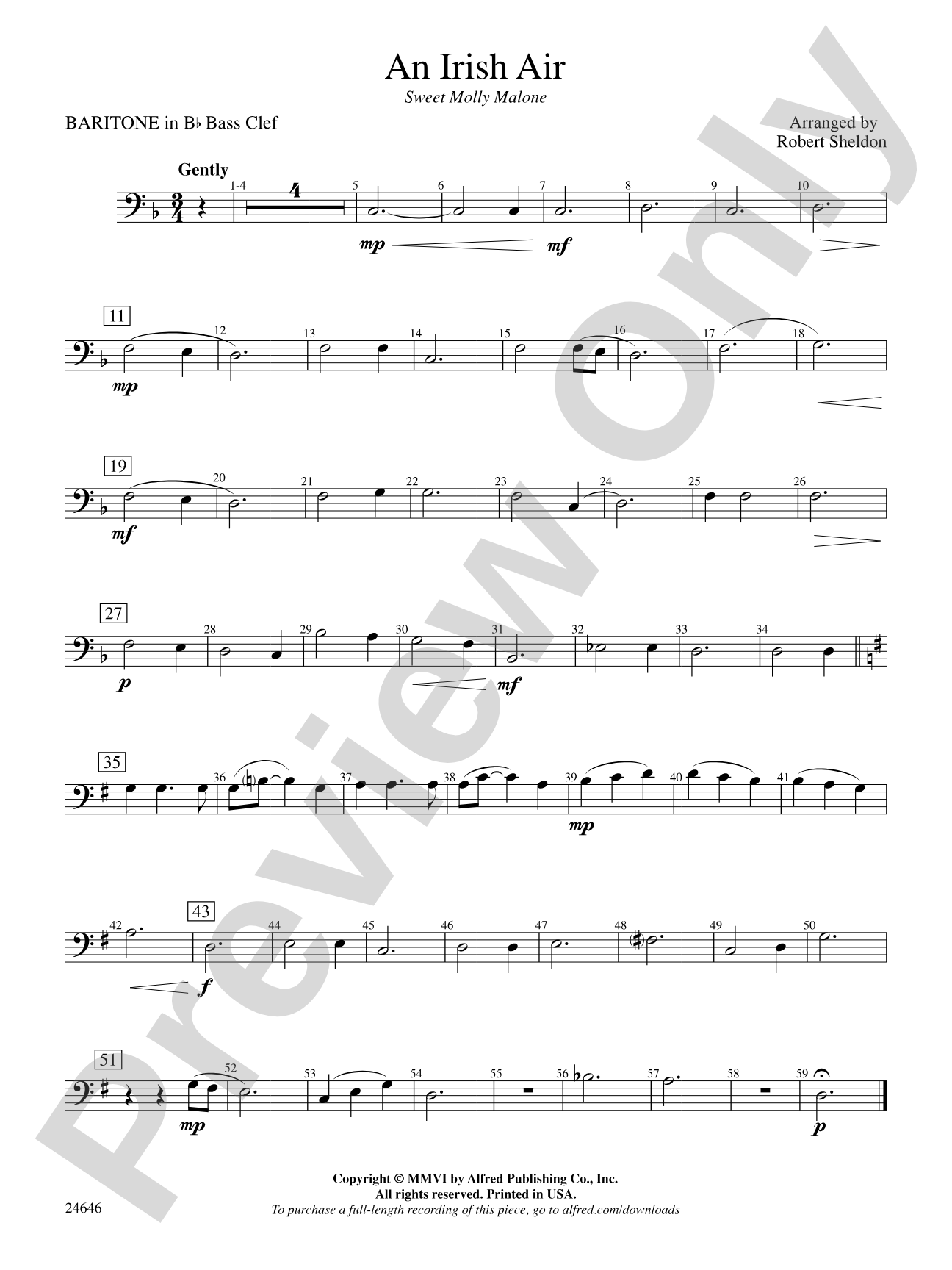 An Irish Air: (wp) B-flat Baritone B.C.