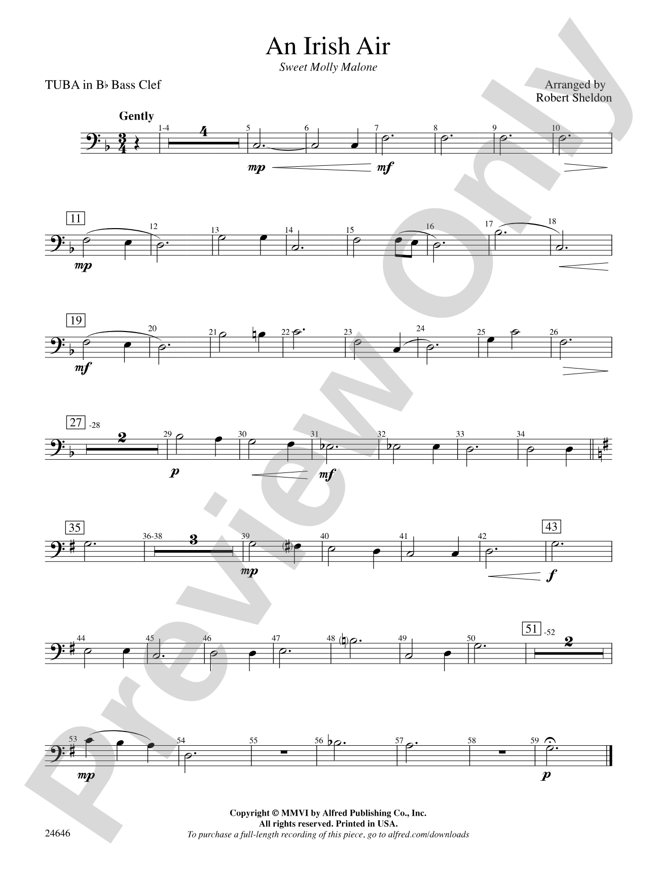 An Irish Air: (wp) B-flat Tuba B.C.