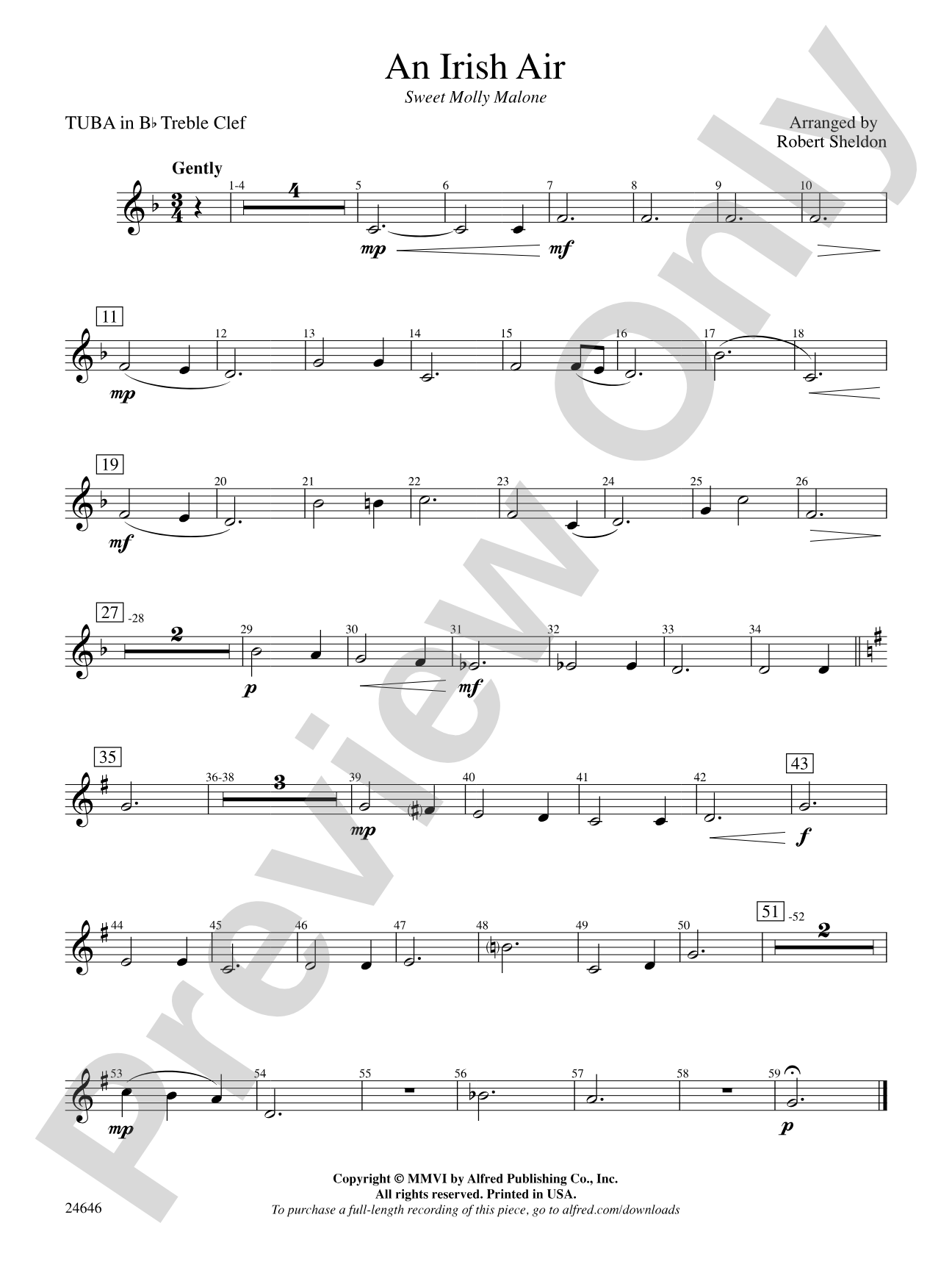 An Irish Air: (wp) B-flat Tuba T.C.