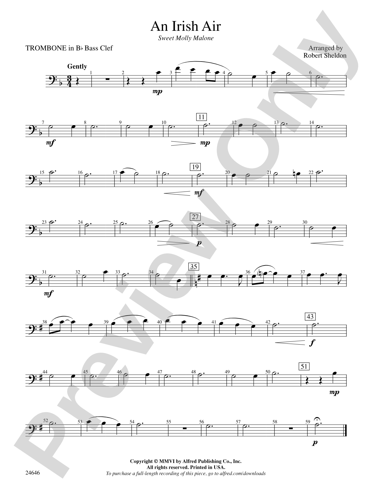An Irish Air: (wp) 1st B-flat Trombone B.C.