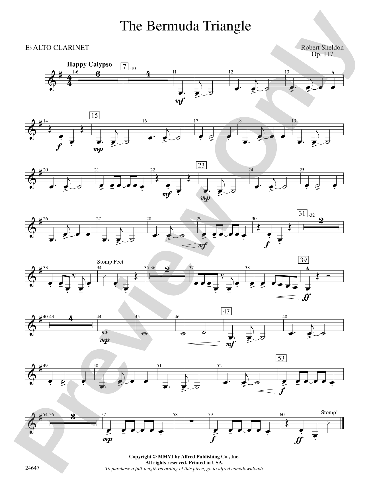 The Bermuda Triangle: E-flat Alto Clarinet