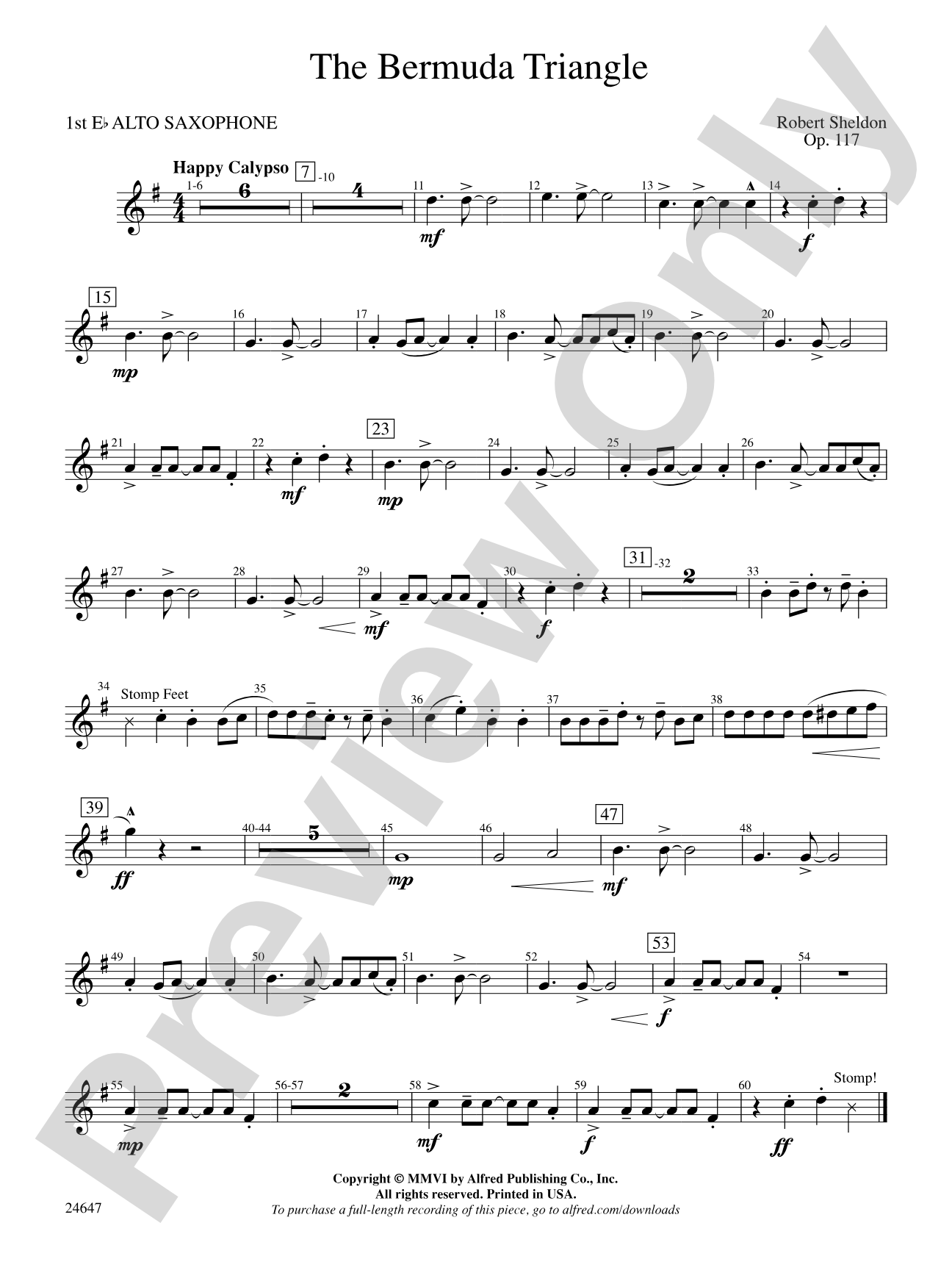 The Bermuda Triangle: E-flat Alto Saxophone