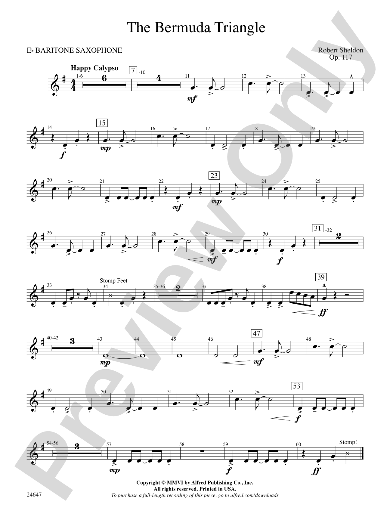 The Bermuda Triangle: E-flat Baritone Saxophone