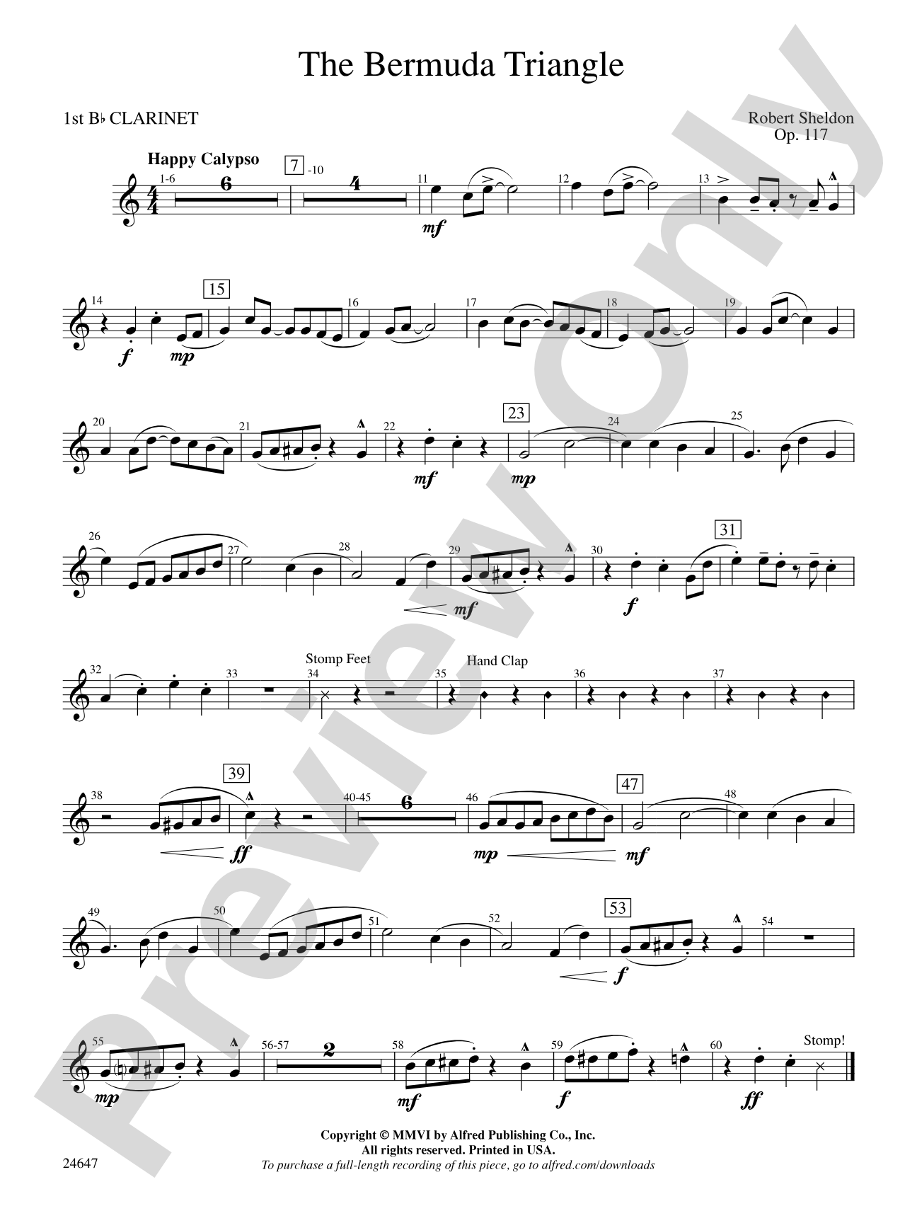 The Bermuda Triangle: 1st B-flat Clarinet