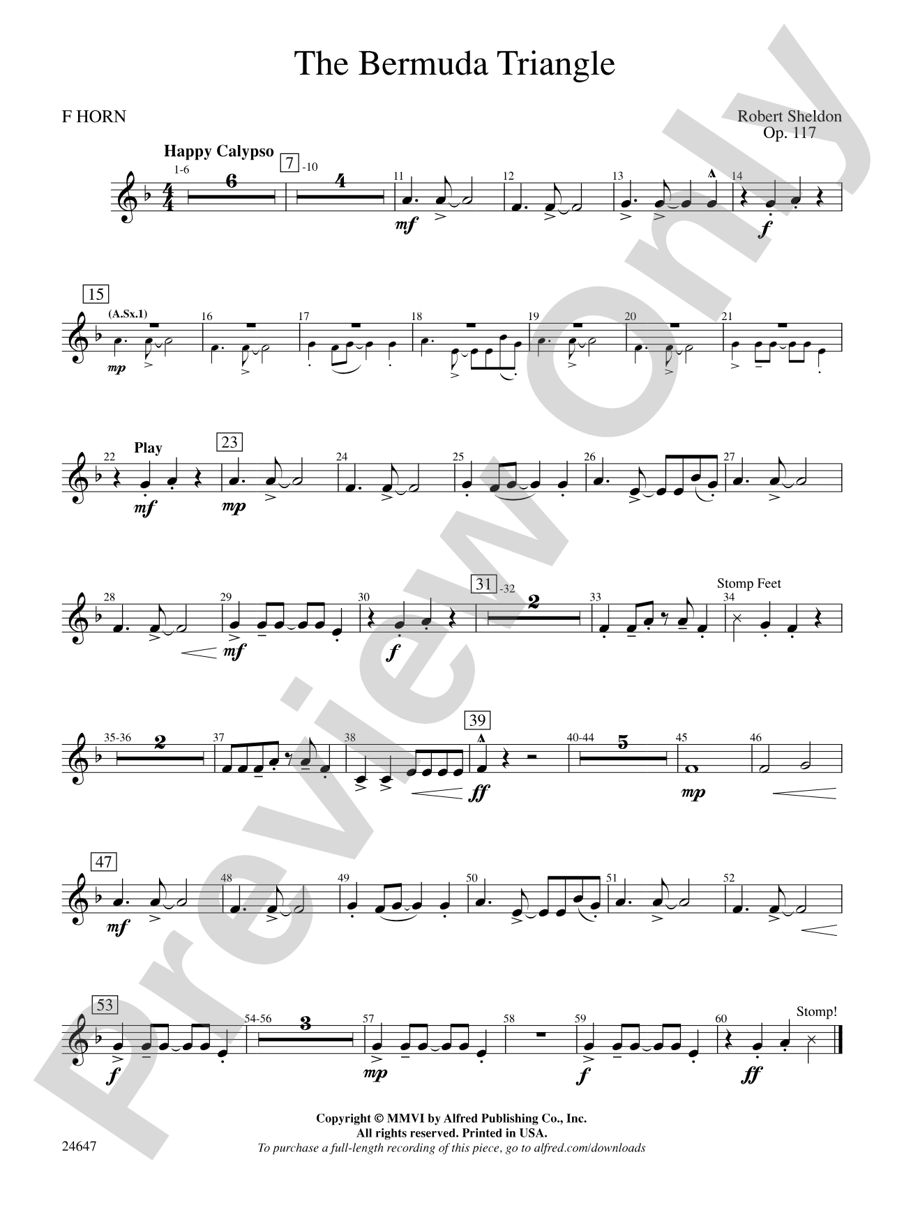 The Bermuda Triangle: 1st F Horn