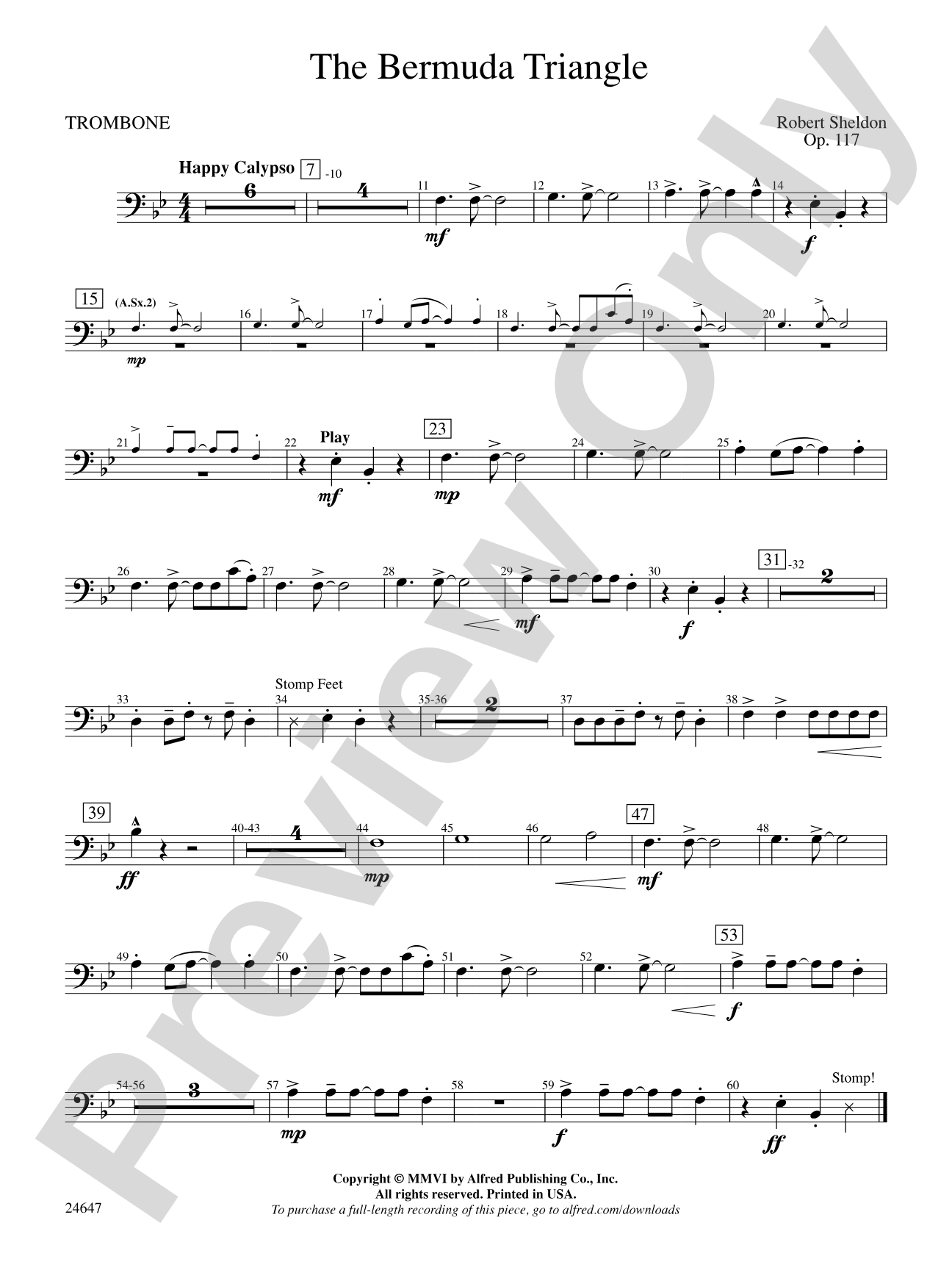 The Bermuda Triangle: 1st Trombone
