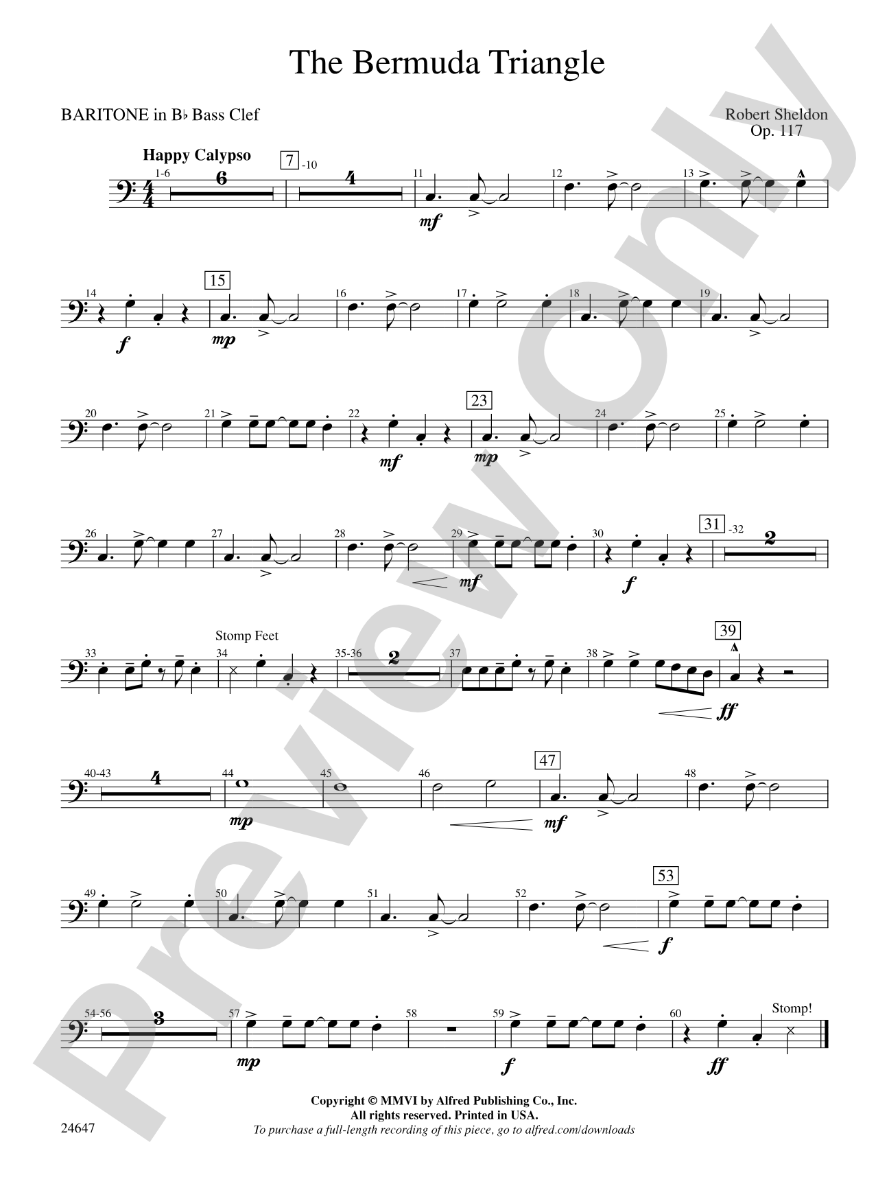 The Bermuda Triangle: (wp) B-flat Baritone B.C.