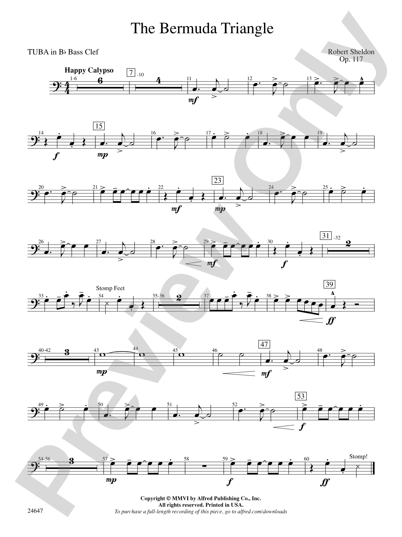 The Bermuda Triangle: (wp) B-flat Tuba B.C.