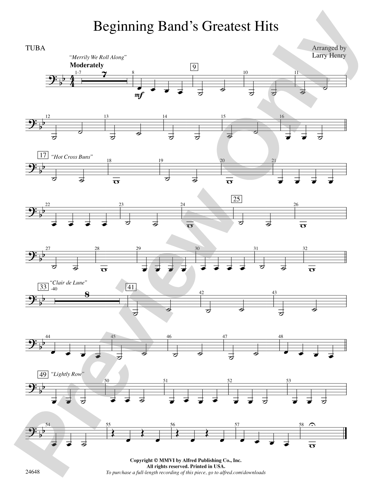 Beginning Band's Greatest Hits: Tuba